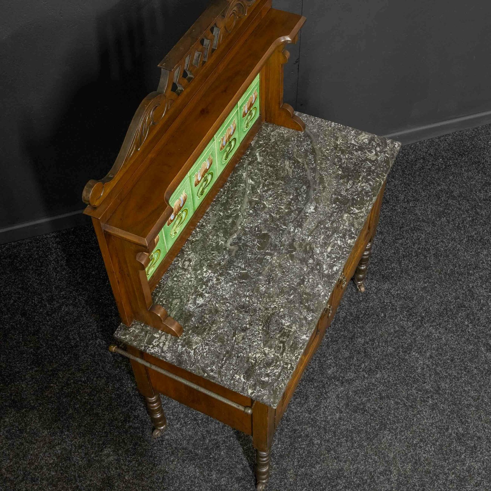 1525.0 Victorian Walnut Washstand photo