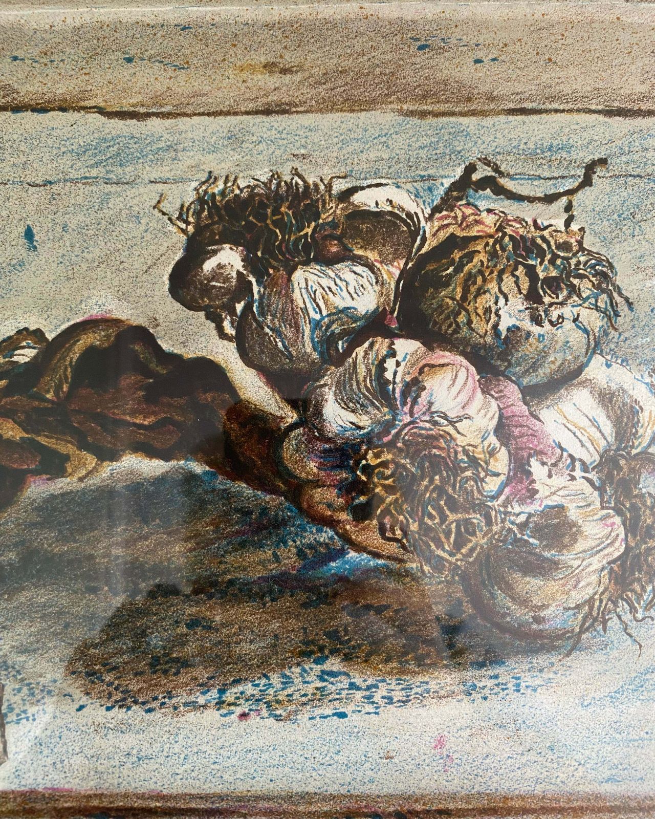 Garlic Lithograph "Vitlöken Från Rom"   Nisse Zetterberg photo vinterior
