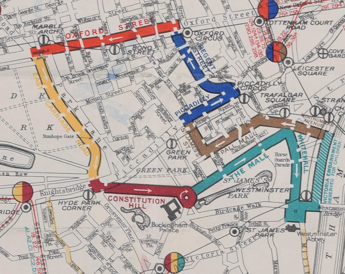 Coronation Arrangements – Map Of London (1937) photo furniture