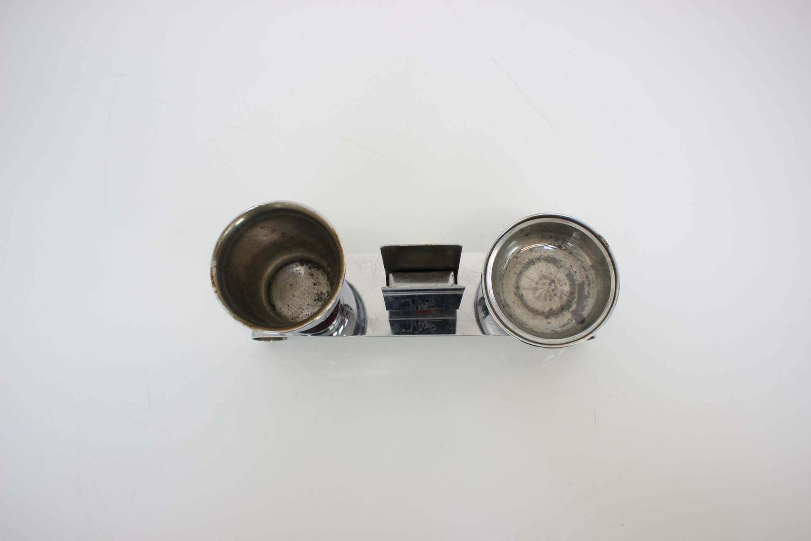 Bauhaus Art Deco Chrome Smoking Set, 1930s photo vinterior