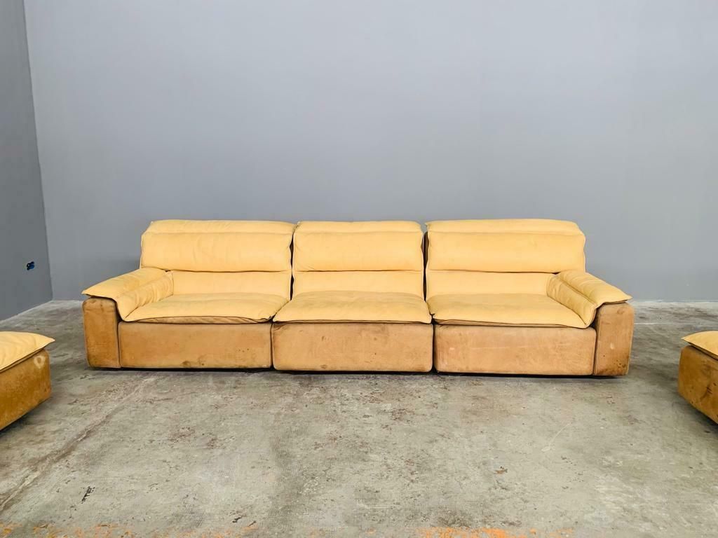 photo buy Bogo Sofa In Leather And Suede, By Carlo Bartoli For Rossi Di Albizzate, Set Of 5