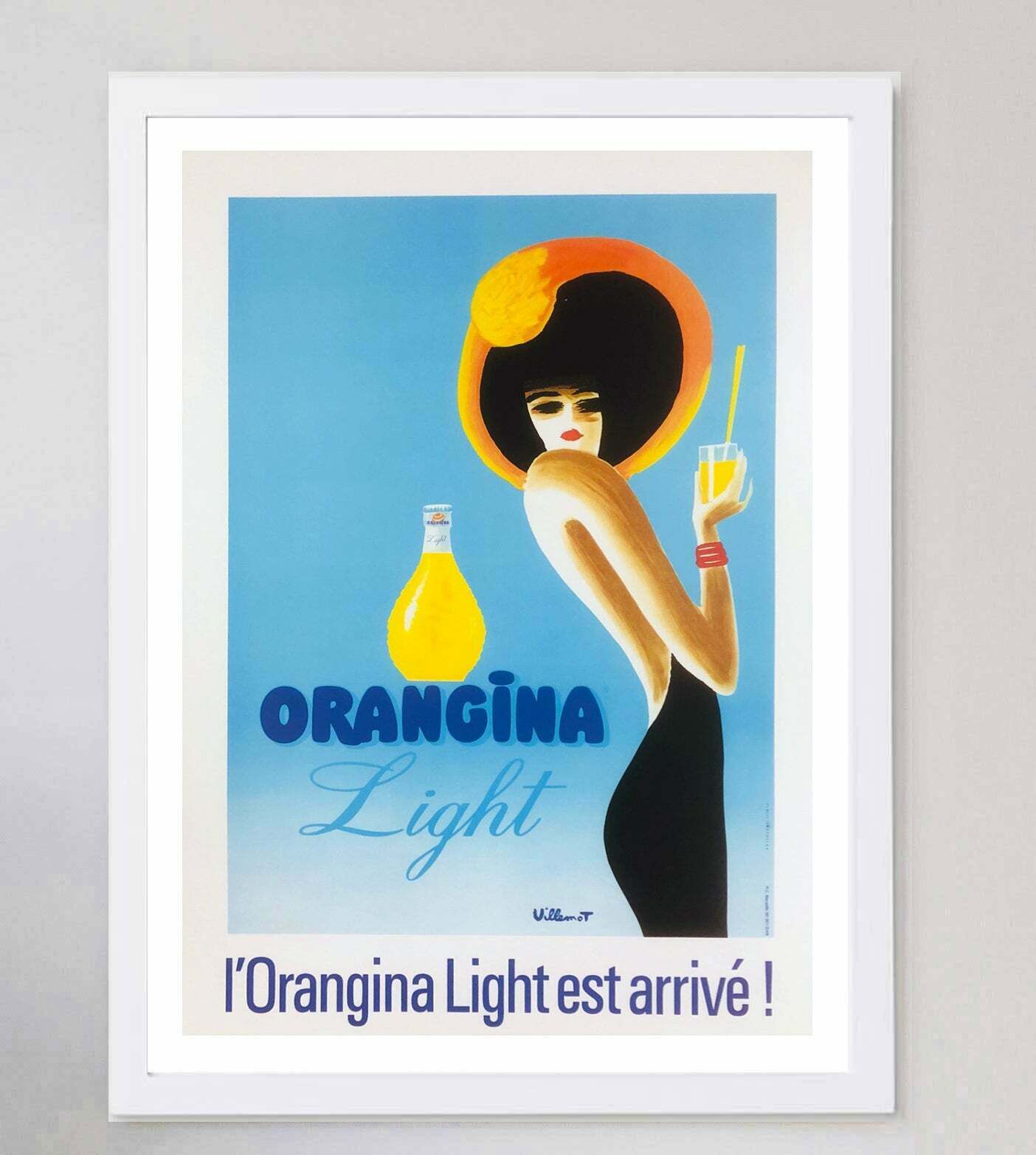 Orangina Light   Villemot Vendor 1980 Original Vintage Poster photo for sale
