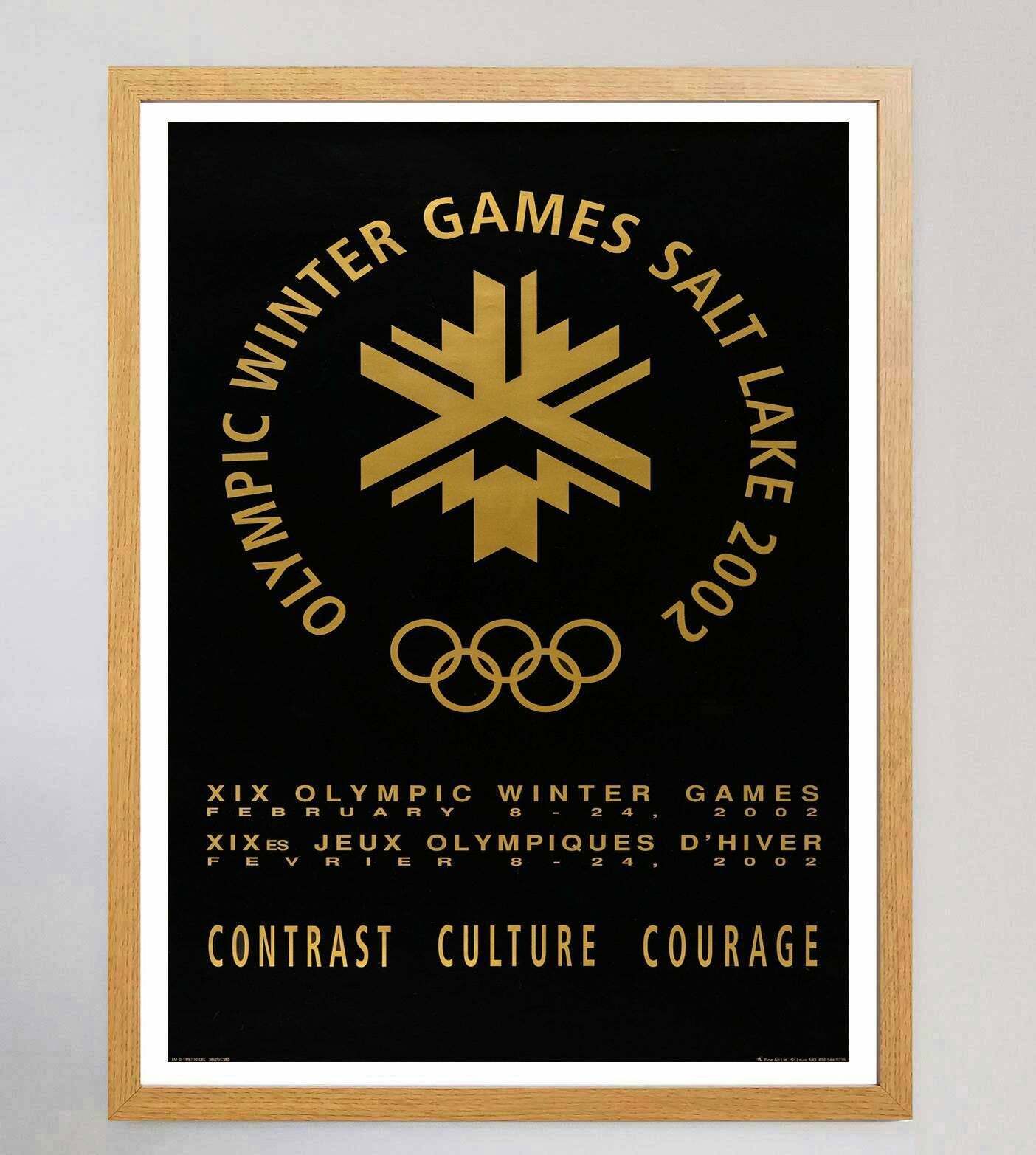 2002 Winter Olympic Games Salt Lake City Original Vintage Poster photo Art