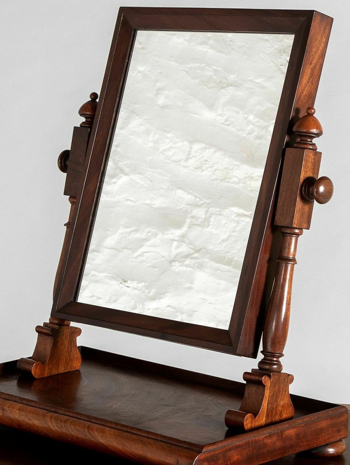 Superb Quality 1920s Antique Dressing Table Swing Mirror With Jewellery Counter photo vinterior