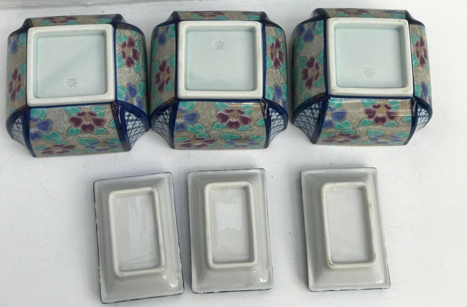 Japanese Bowls Plates Set Serving Sauce Dish, Dinner Sashimi Plate Asian Food Dish Blue Ceramic Porcelain Fish Serving Tray photo buy