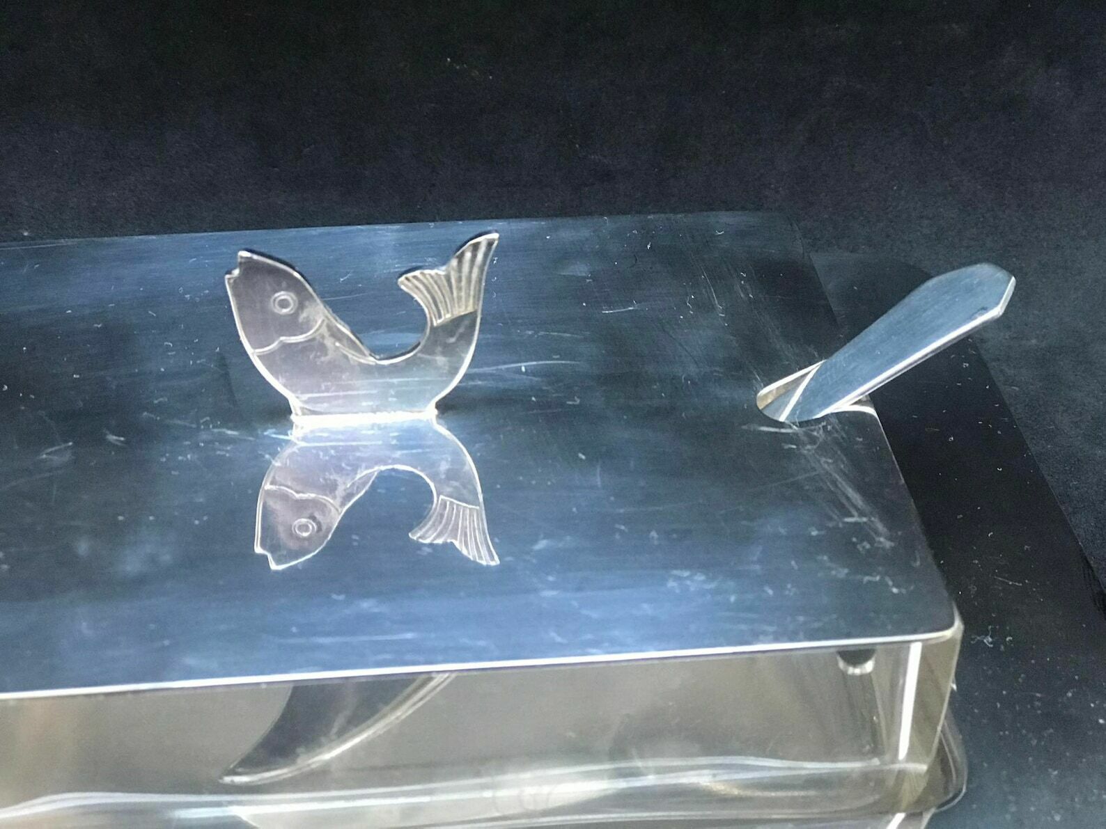 Sardine Box Dish Butter Dish With Lid Caviar Dish Silver Plated By Wmf Germany 1930s, Art Deco Wedding Dish Wwii Crafts German Gift photo for sale