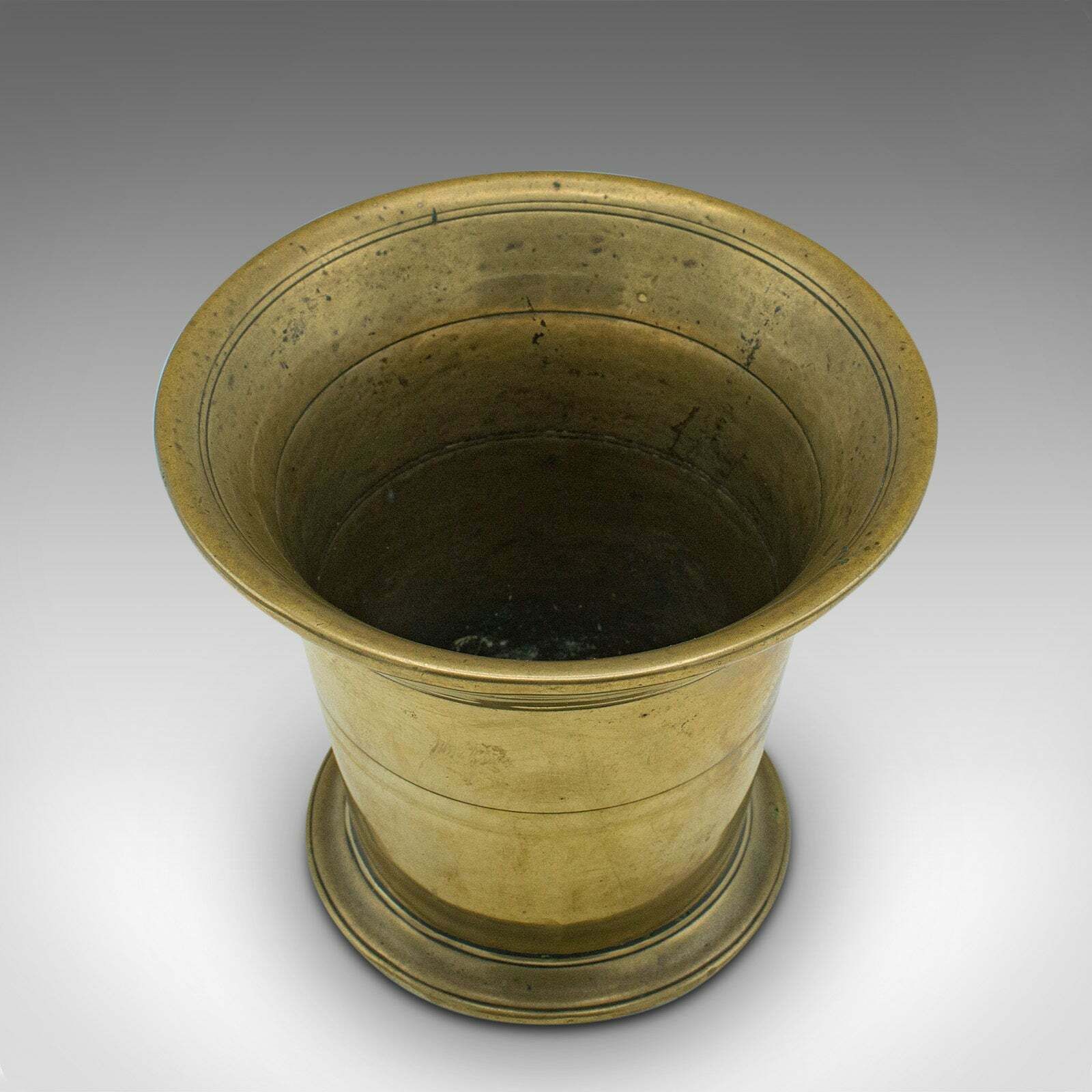 Antique Apothecary Mortar And Pestle, English, Brass, Chemist, Victorian, C.1850 photo vinterior