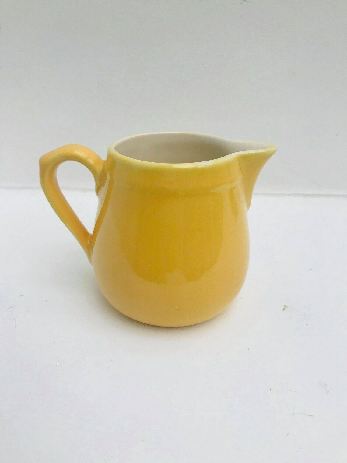Melkkan Villeroy & Boch Shabby Pastelgeel Pitcher Jaren 1940 Porselein Vervangingsstuk Roomkan Cadeau photo Woonaccessoires
