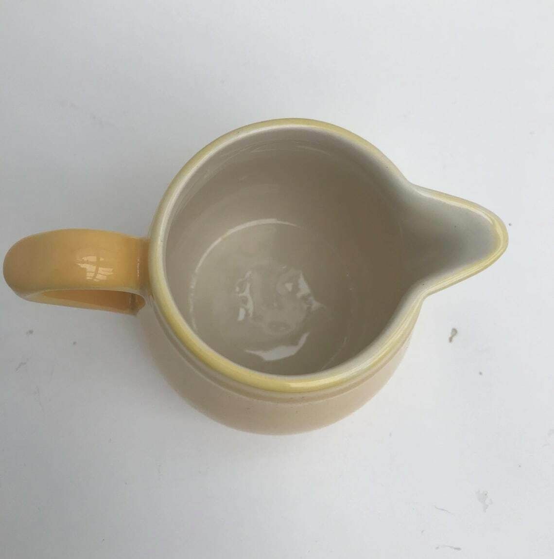 photo for sale Melkkan Villeroy & Boch Shabby Pastelgeel Pitcher Jaren 1940 Porselein Vervangingsstuk Roomkan Cadeau
