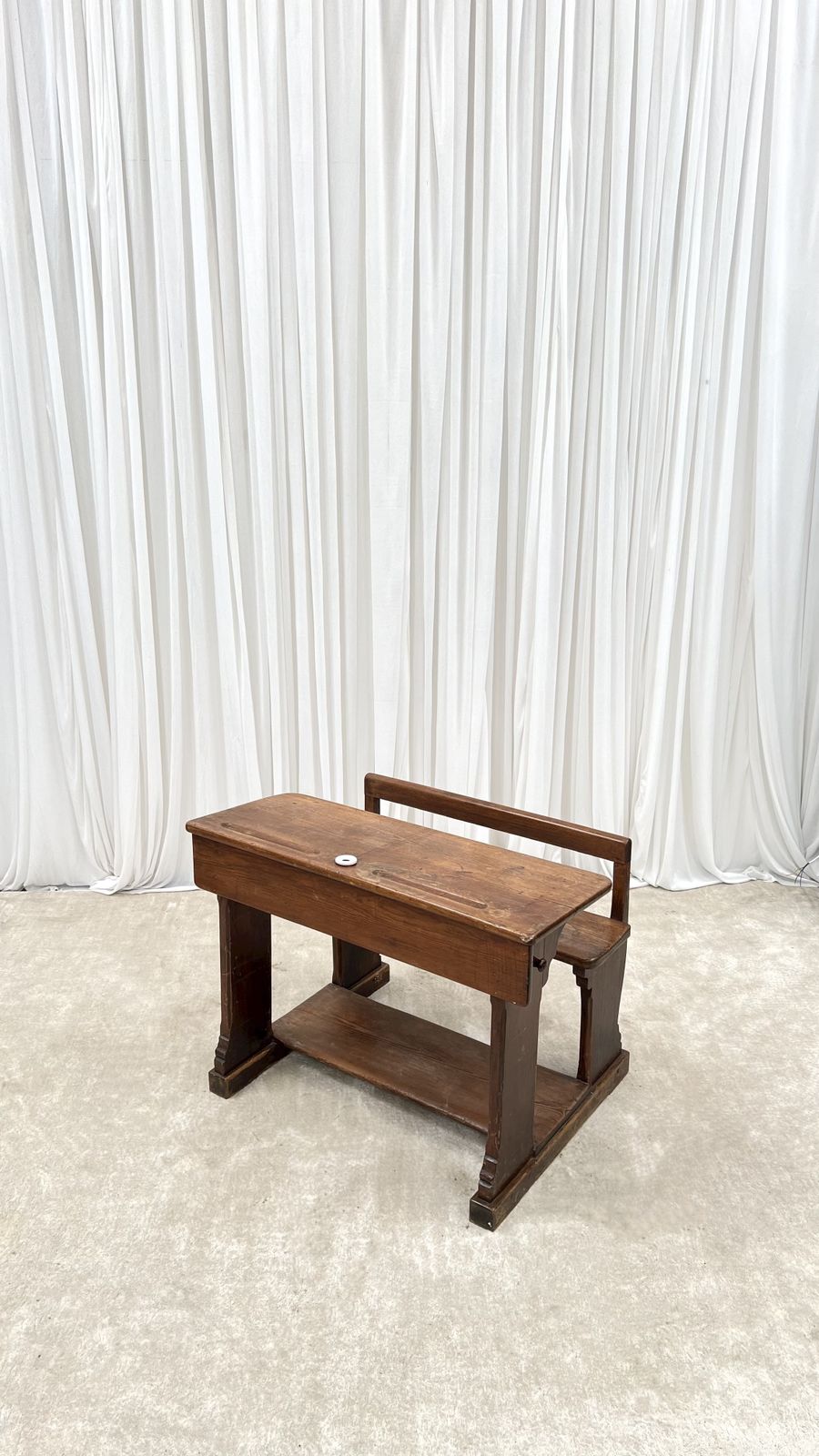 750.0 Antique French Two Seater Children’s School Desk photo