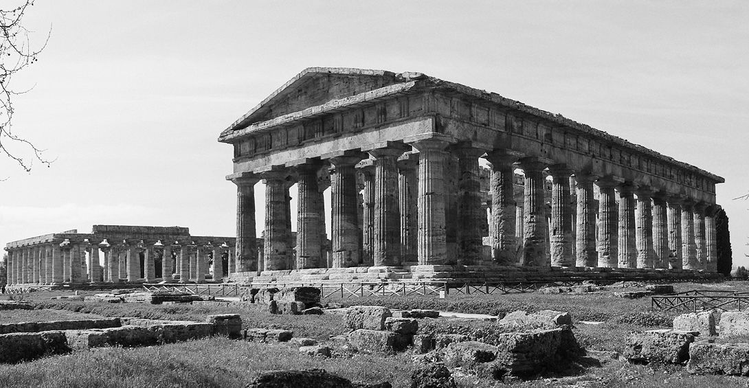 'The Greek Temples Of Paestrum' By Paul Albert Girard, Paris 1839 – 1920, French photo for sale