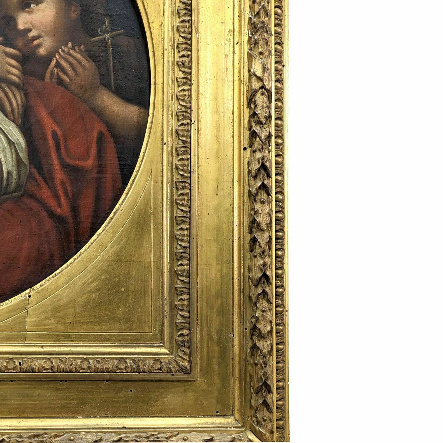 Madonna Della Sedia, 19th Century Copy On Canvas Of The Famous Painting By Raphael photo Art