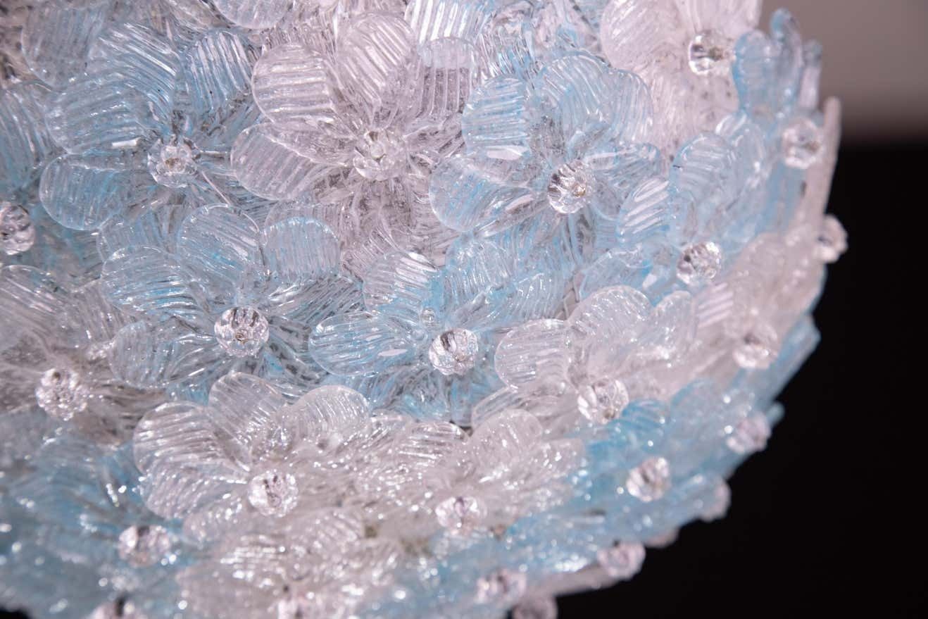photo furniture Murano Flush Mount Flower And Metal By Seguso For Venini, Italy, 1960s
