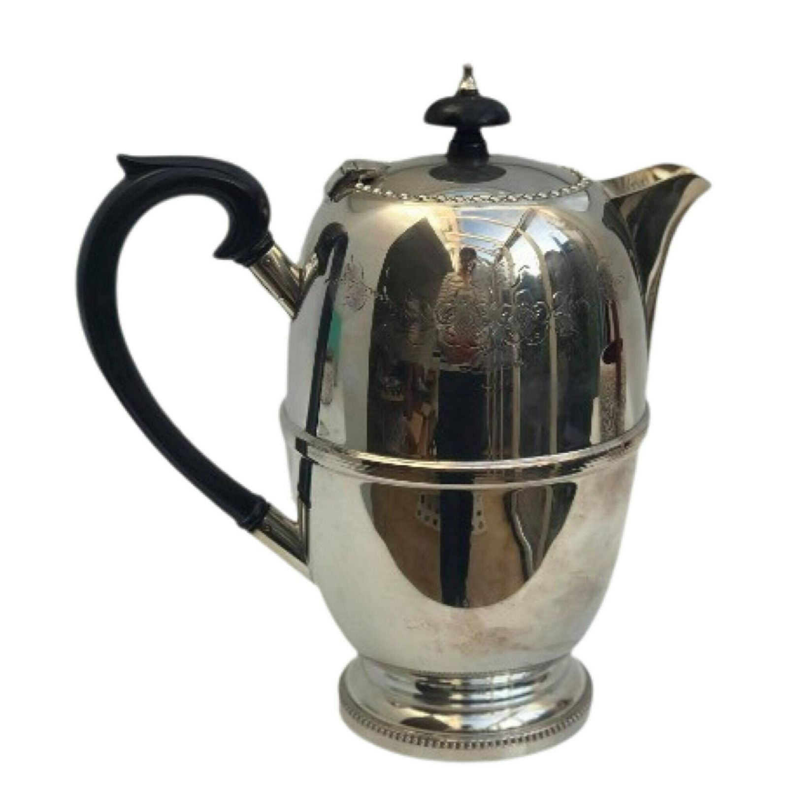 Victorian Teapot Or Coffe Pot Silver Plated Antique Anglais Georgian Revival Wedding Gift English Bar Decor Engraved Teapot Gift For Her