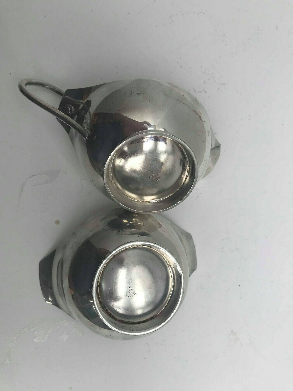 photo furniture Creamer And Sugar Bowl Nysolv 60gr Norway Silver Plated Mid Century Modern Scandinavian Design Scandinave Table Modernist Kitchen Decoration
