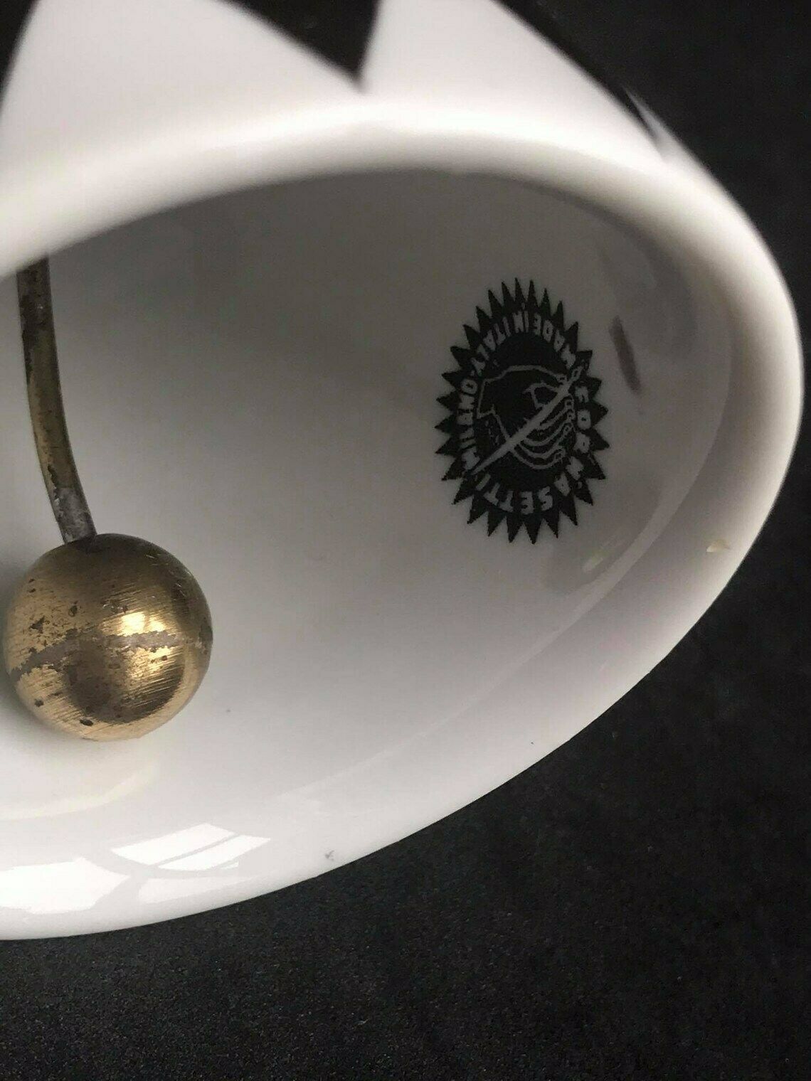 photo furniture Fornasetti Original Porcelain Table Bell Golden Trim Desk Decor Italian Design Ornament Gift For Him