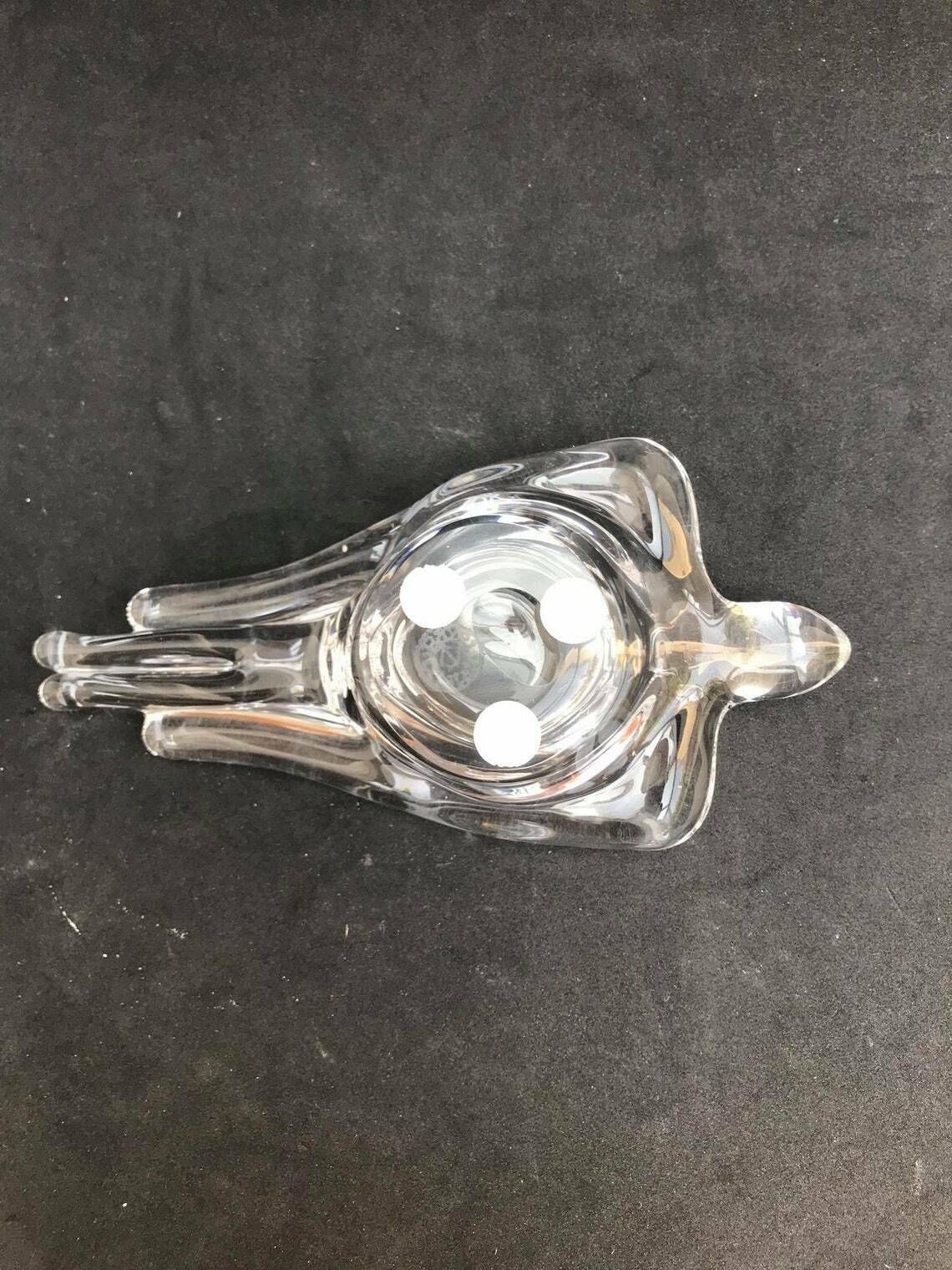 Ashtray Paperweight Bowl Bird Shaped Heavy Crystal Cigar Ashtray By Art Vannes France Art Glass Dove Clear Gift For Her Wedding Gift photo buy