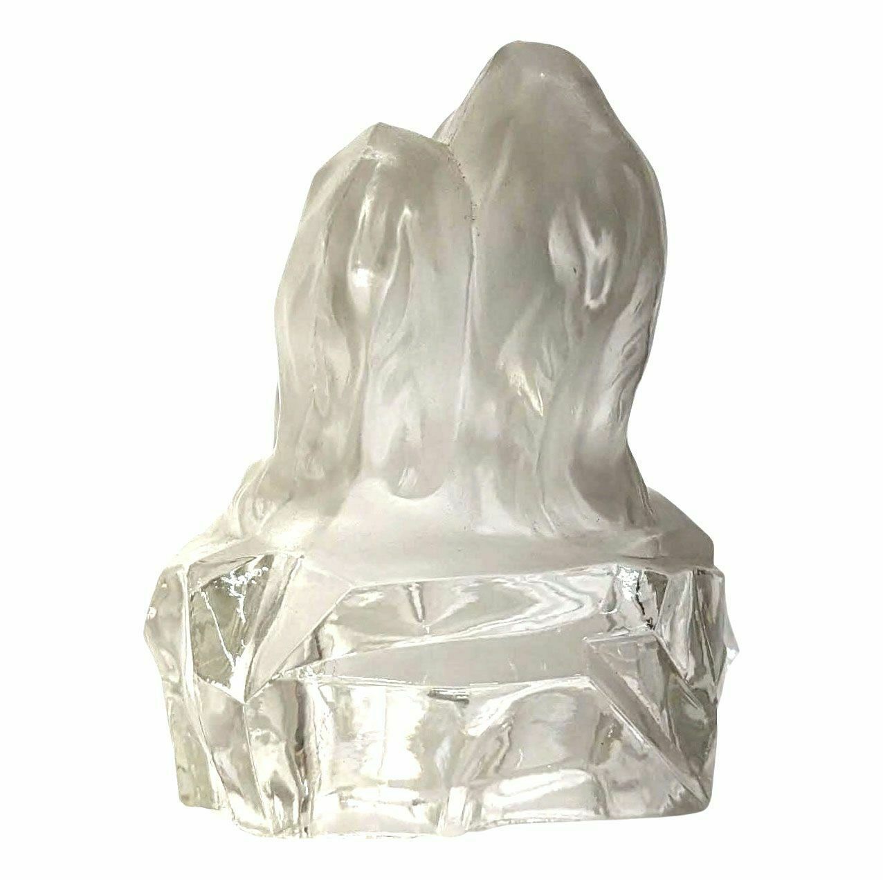 Stylized 1930 Bear Sculpture In Frosted Glass From The 1930s photo buy