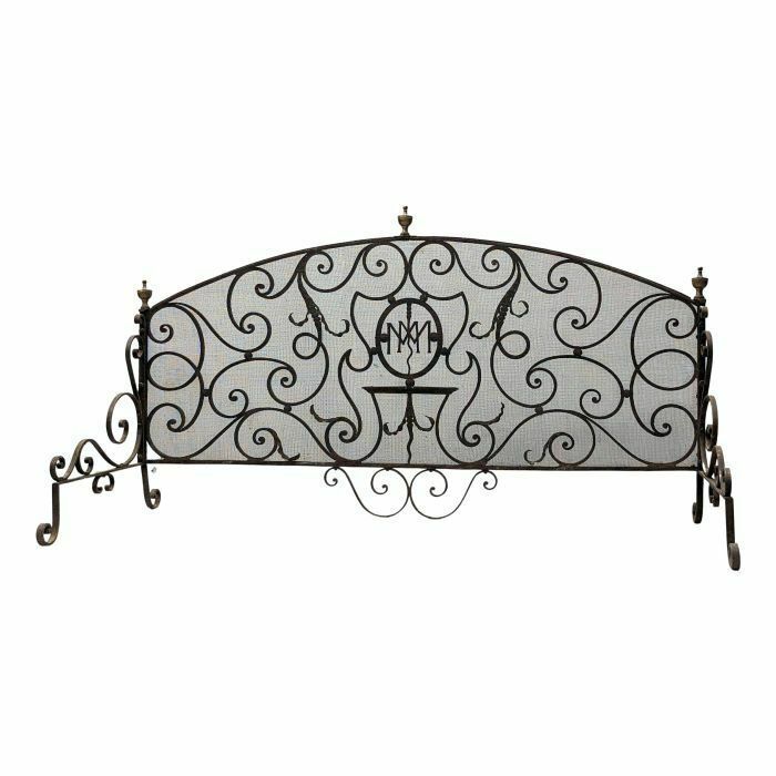 18th Century Wrought Iron Fireplace Screen photo furniture