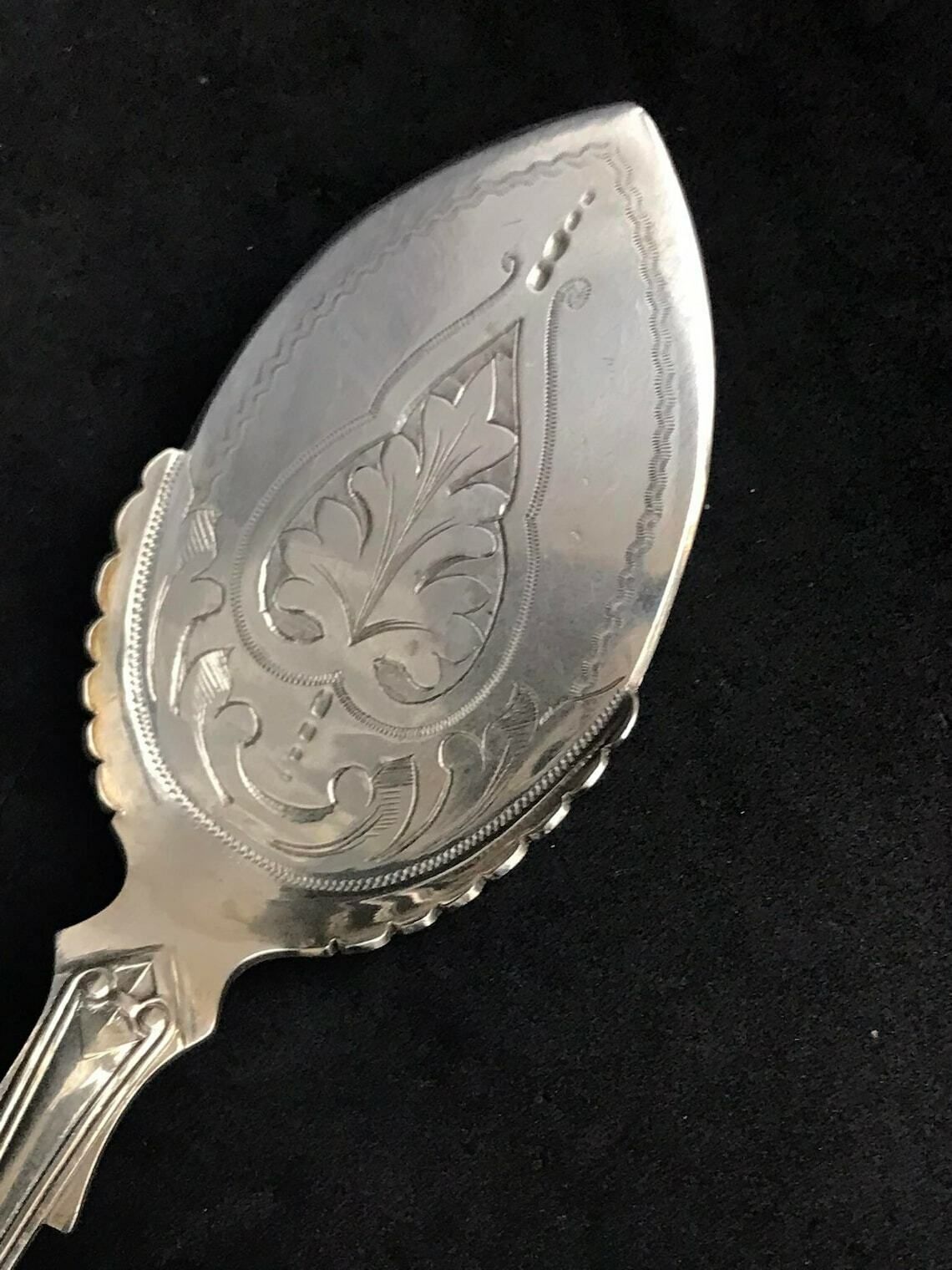 photo for sale Ice Cream Spade Victorian Silver Plated Philip Ashberry Antique Collector Gift For Collection English Tableware Sheffield Flatware
