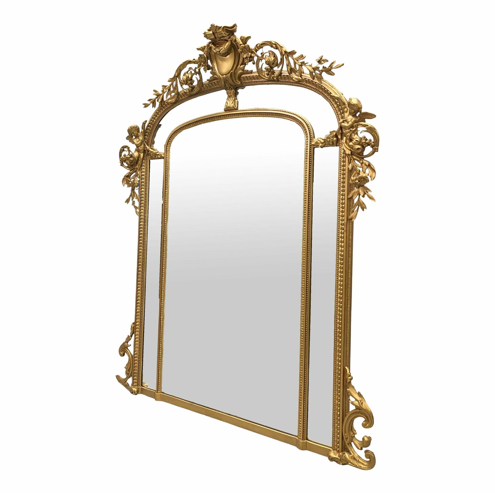 Napoleon III Wood And Stucco Mirror, 19th Century photo furniture