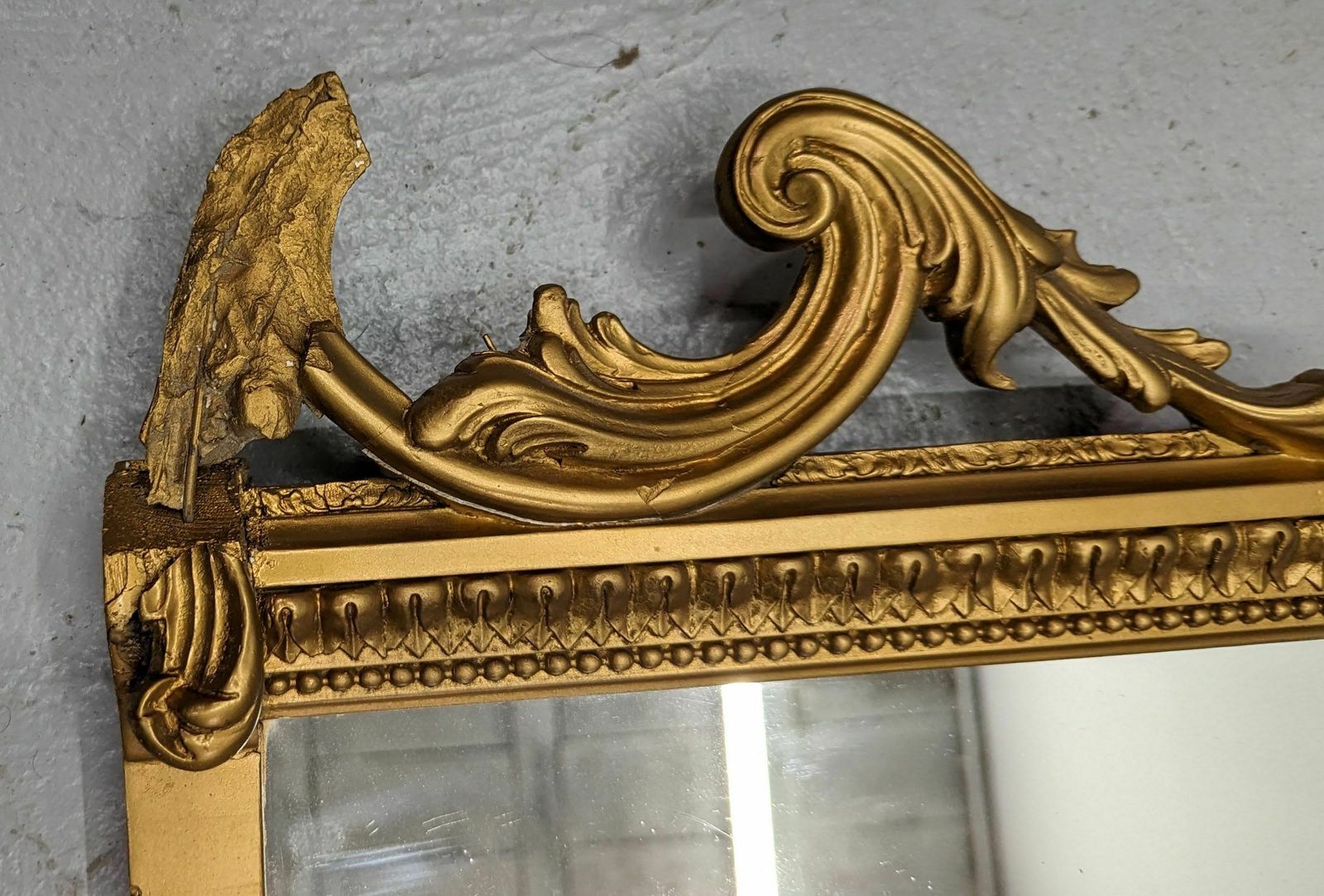 Napoleon III Wood And Stucco Mirror, 19th Century photo vinterior