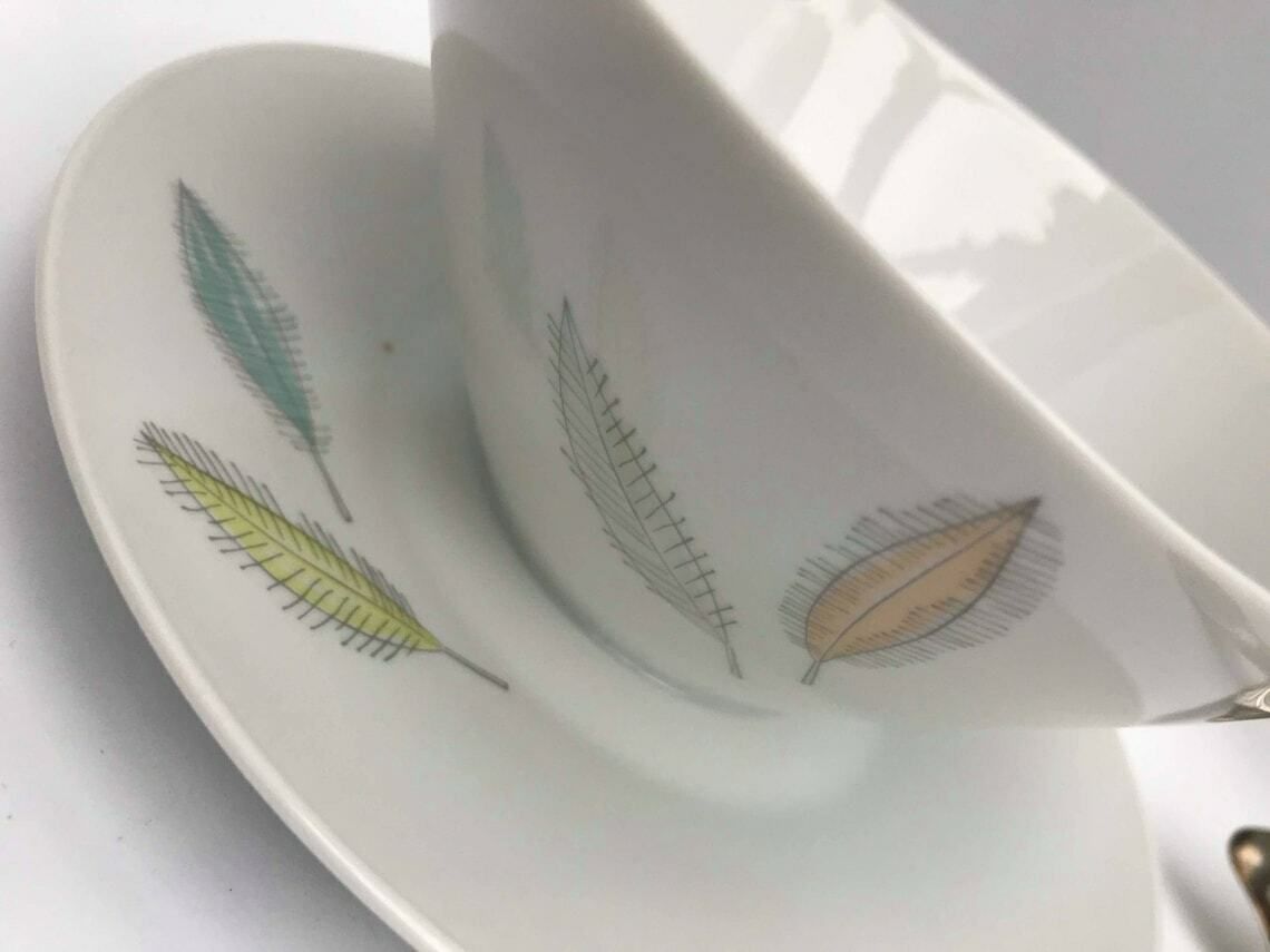Jussière Met Lepel – Rosenthal Mid Century Design Door Raymond Loewy – Wit Porselein – Made In Germany – Witte Sauskom Voor De Feestdagen photo Woonaccessoires