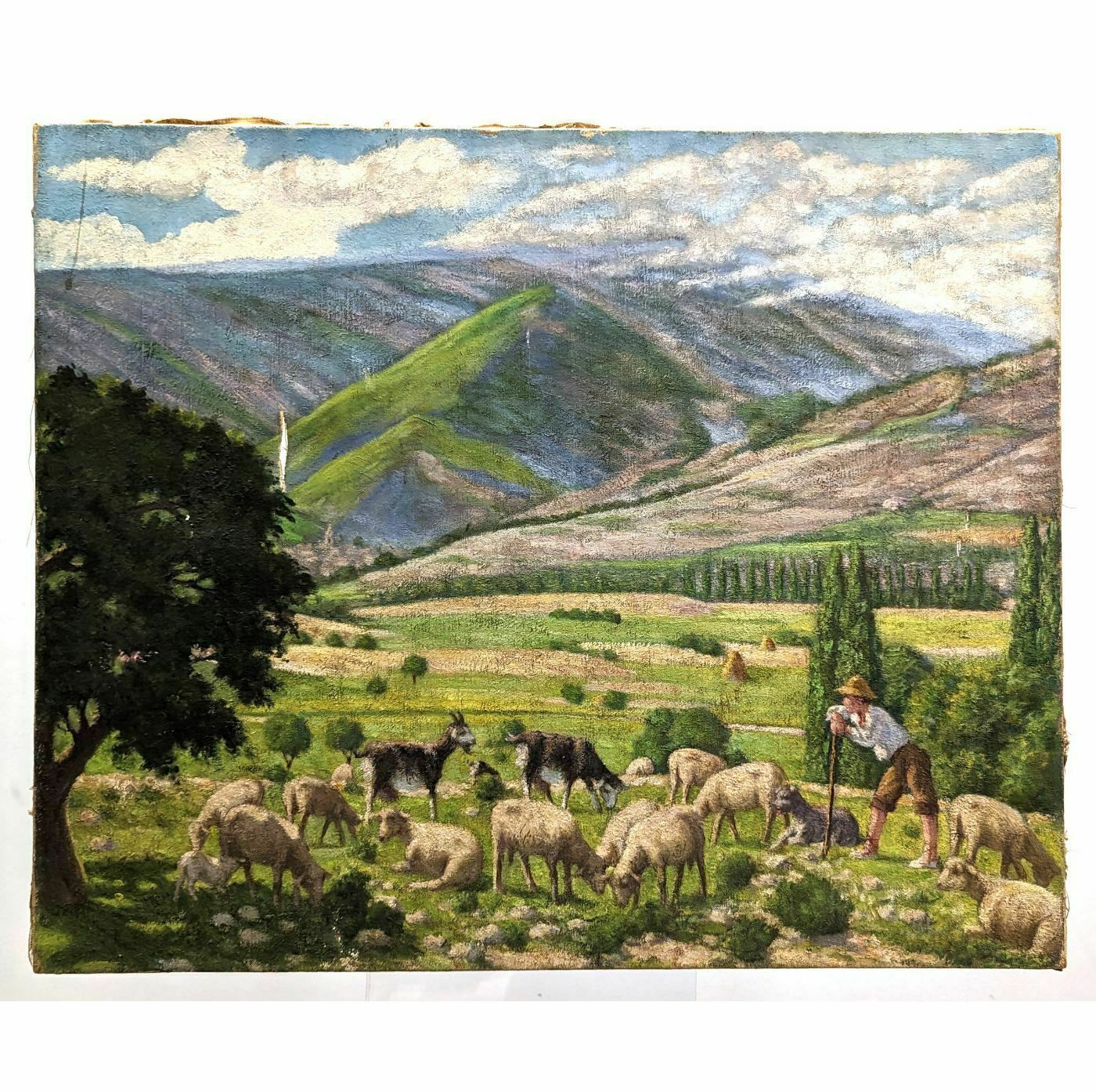 Oil On Canvas Pastoral Scene Provencal School Remy Mayan