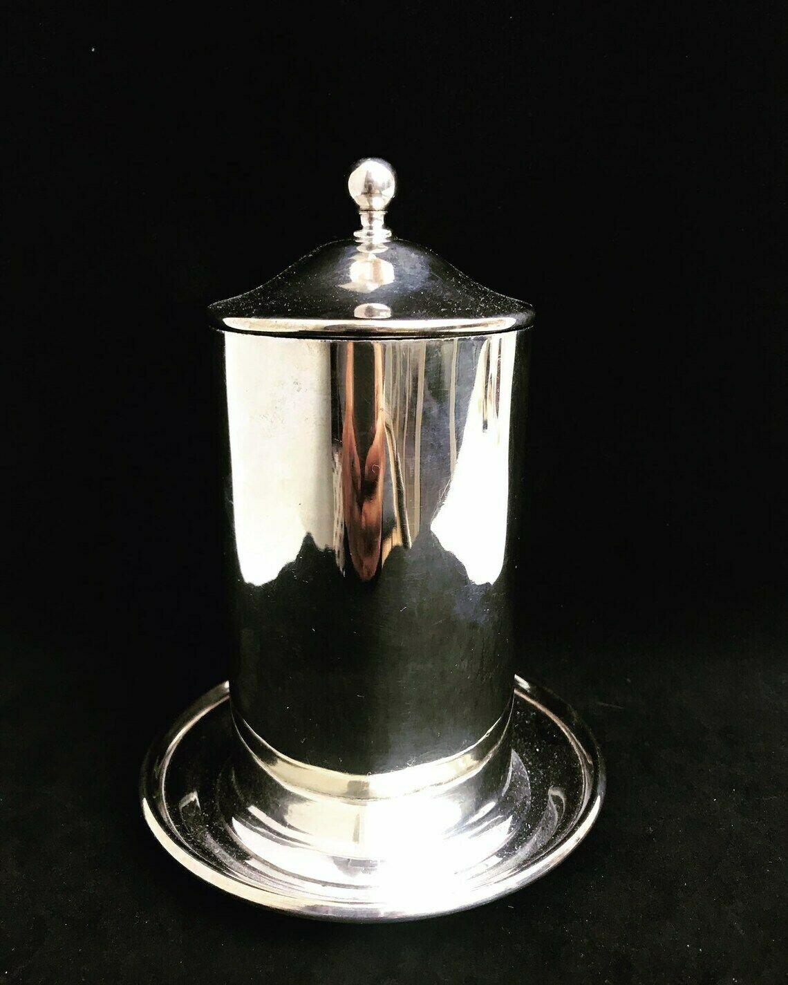 Pickles Jar Silver Plated Glass Insert English 1940s Table Cruet Pickle Jar Caddy Glass Bottle On Stand Wedding Gift For Her Hostess Gift photo Home Decor