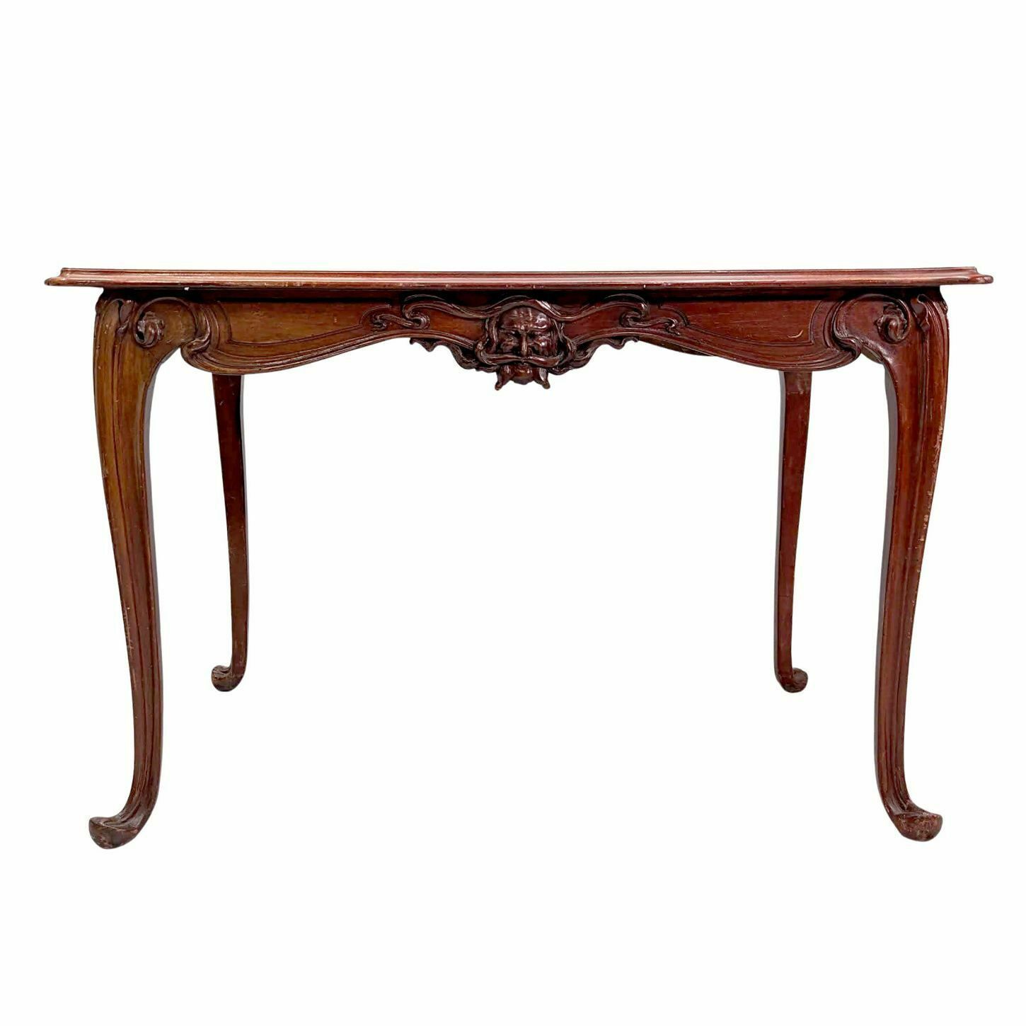 Art Nouveau Period Side Table With Man's Head Decor photo furniture
