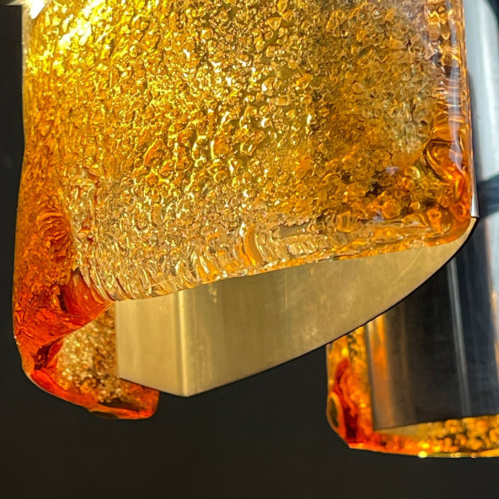 Lighting Mid Century Ice Murano Glass Chandelier By Av Mazzega Italy 1970s photo
