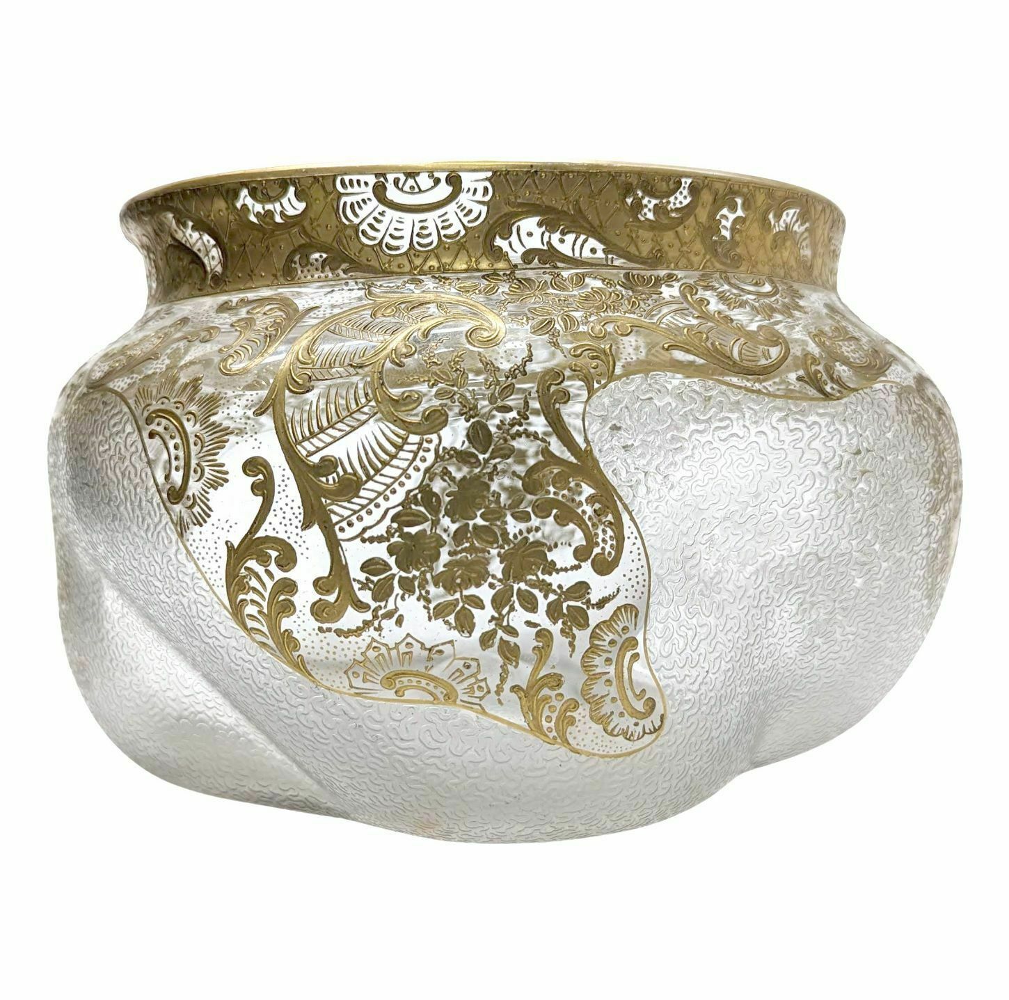 Cup In Crystal Painted In Gold, 1900 Period In The Style Of The Crystal Staircase