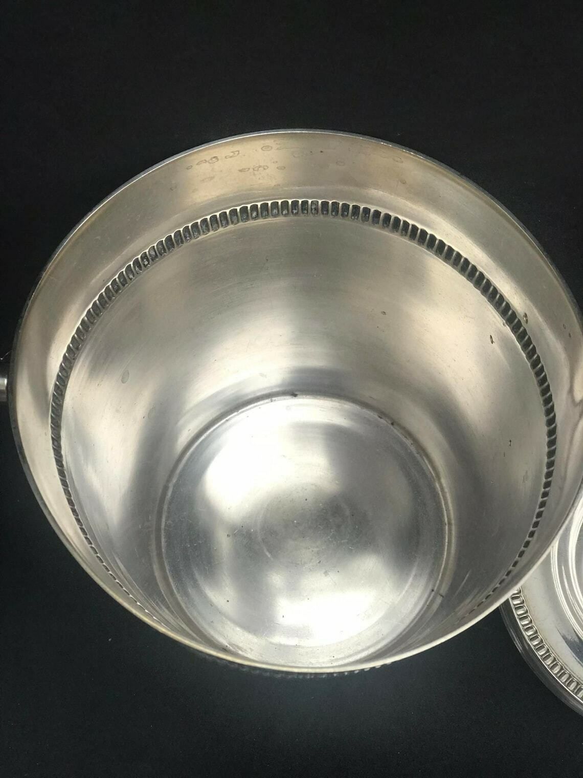 Ice Bucket Silver Plated And 8 Small Tapas Plates Wiskemann Belgium Bar Cart Decor Bar Tools Gift For Him Appetizers Dish Coasters Christmas photo vinterior