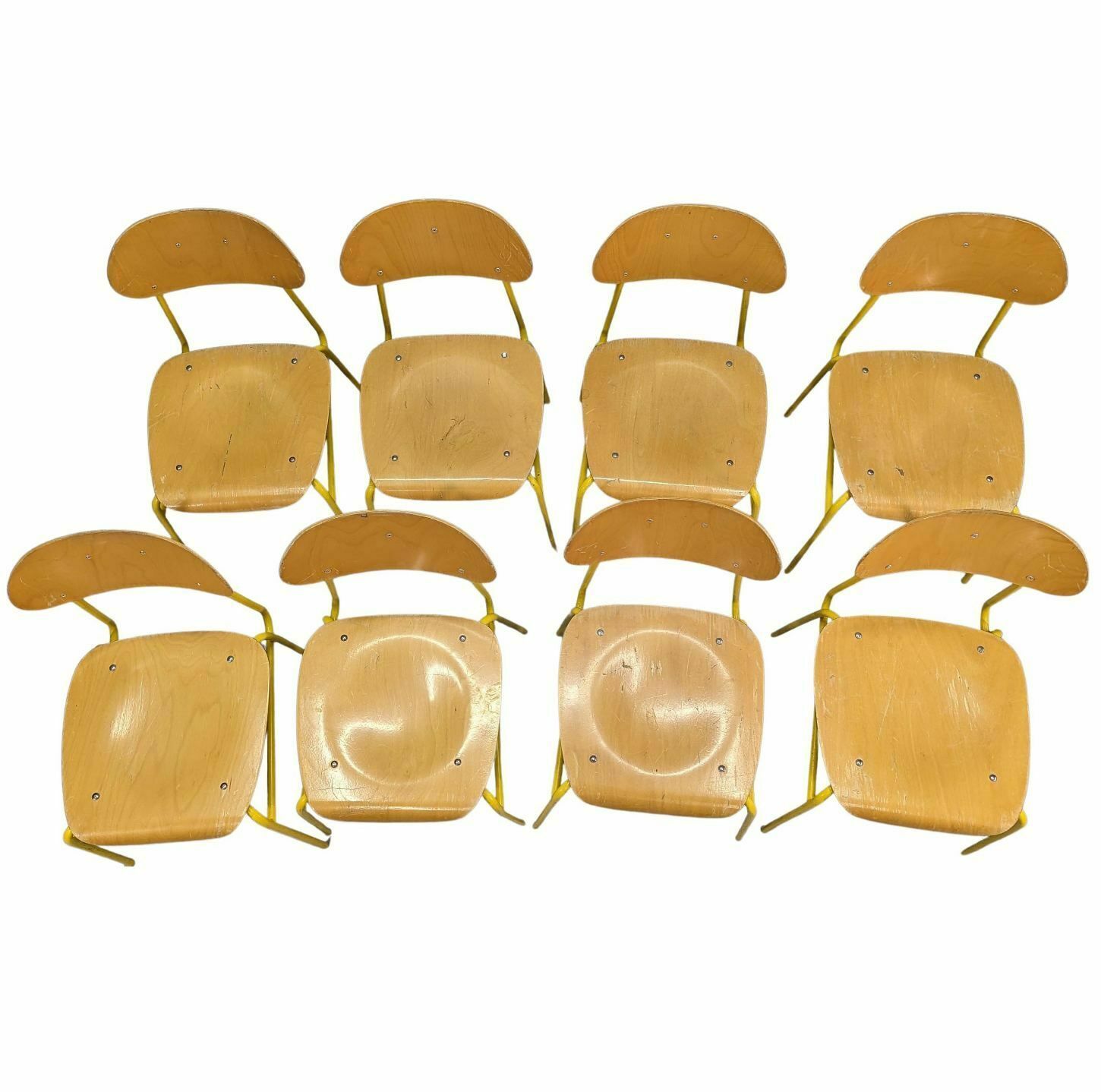 Vintage 80 Yellow Tubular Chairs (Set Of 8) photo buy