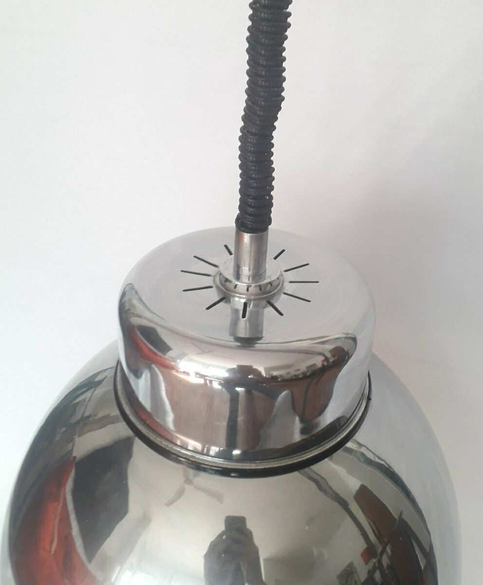 Chromed Hanging Pendant Lamp, 1970s photo for sale