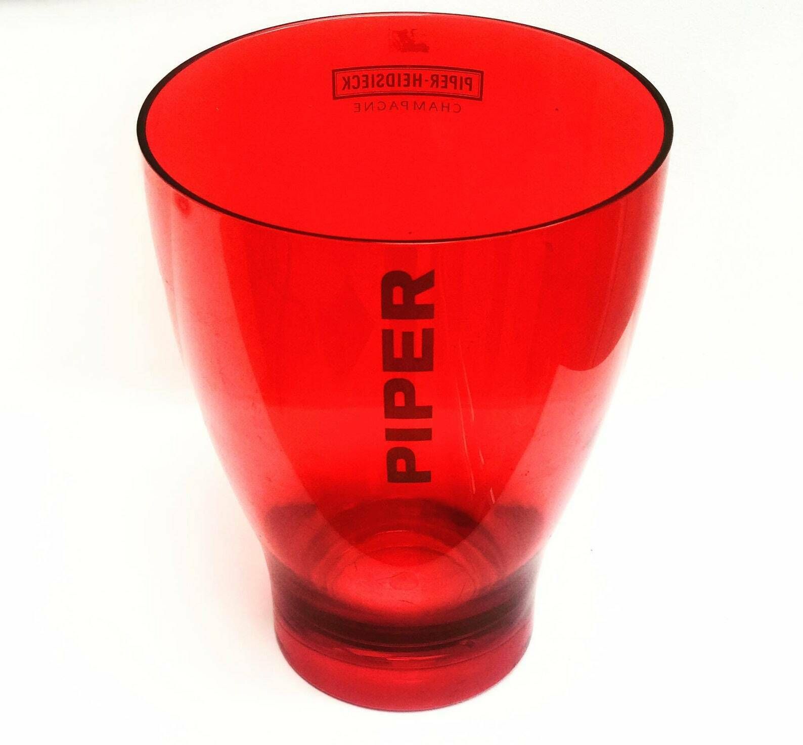 Champagne Bucket Red Acrylic Plastic Piper Heidsieck French Wine Cooler Garden Party Bucket Gift Hostess Picnic Outdoors Gift For Friend photo furniture
