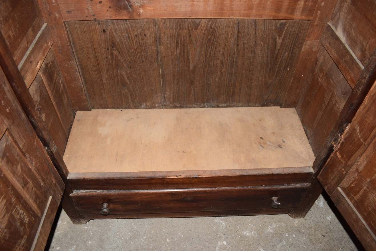 An Louis Philippe Solid Walnut Armoire Wardrobe With A Single Draw photo buy