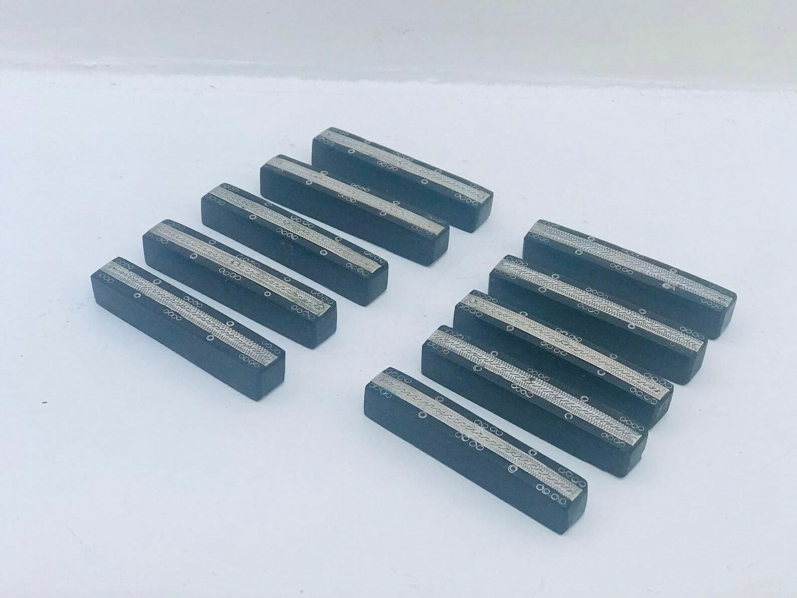 Messenlegger Set Tuareg Zilver Tribaal Berber Nomadisch Kunst Handgemaakt Decor Houten Zilver Afrikaanse Kunst Verzamelaar Huwelijkscadeau Uniek photo vintage