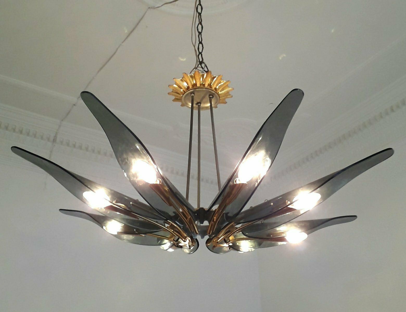 Dahlia Chandelier By Max Ingrand For Fontana Arte, 1954 photo for sale