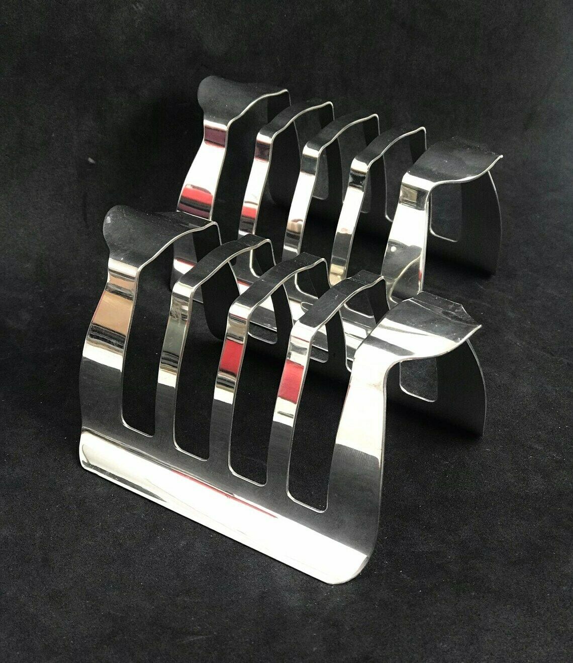 photo furniture 2 Toast Rack Holder For 8 Slices Silver Plated Breakfast Wedding Gift Hostess Gift Epns English Breakfast Set