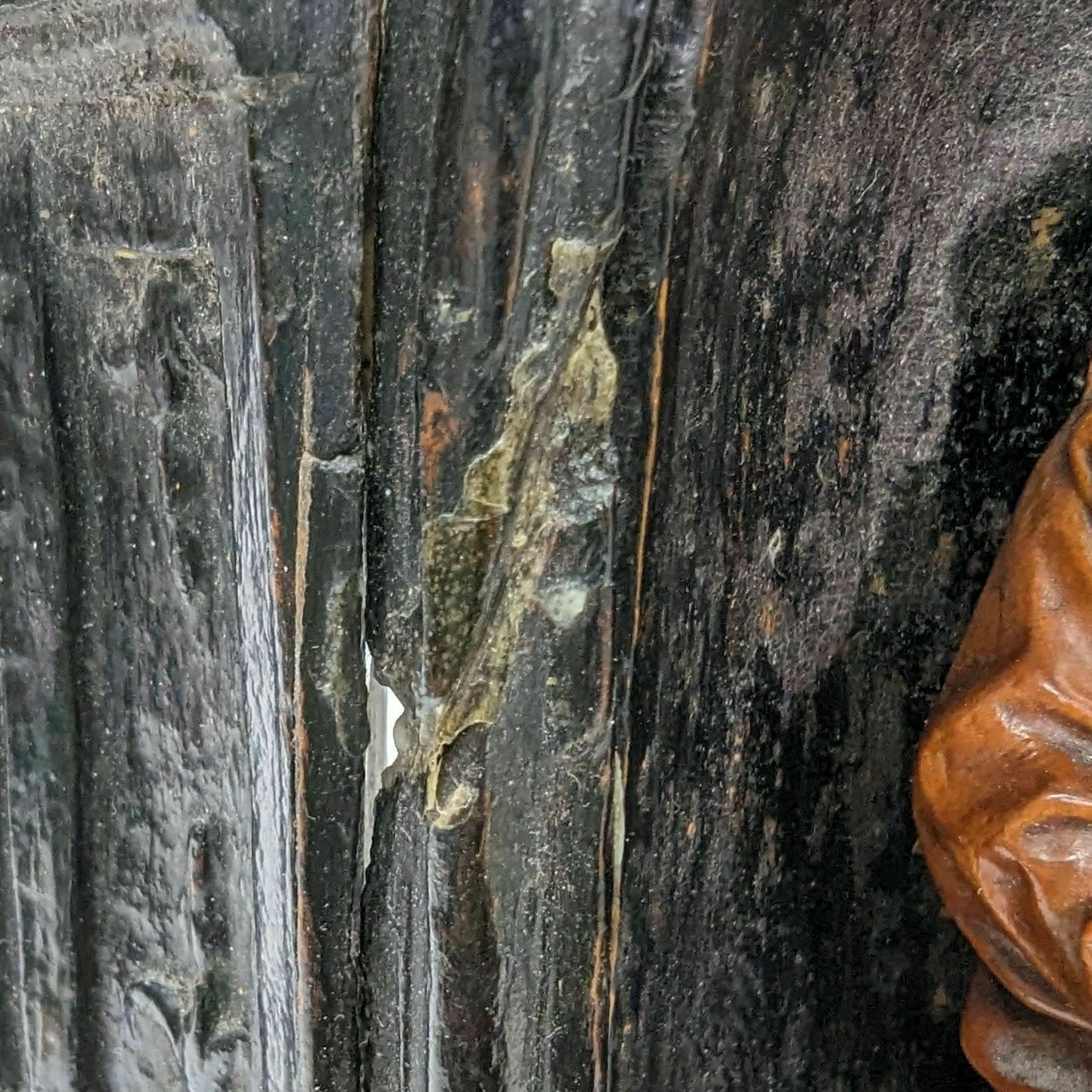 Madonna And Child In 18th Century Boxwood In Her Altar photo Home Decor