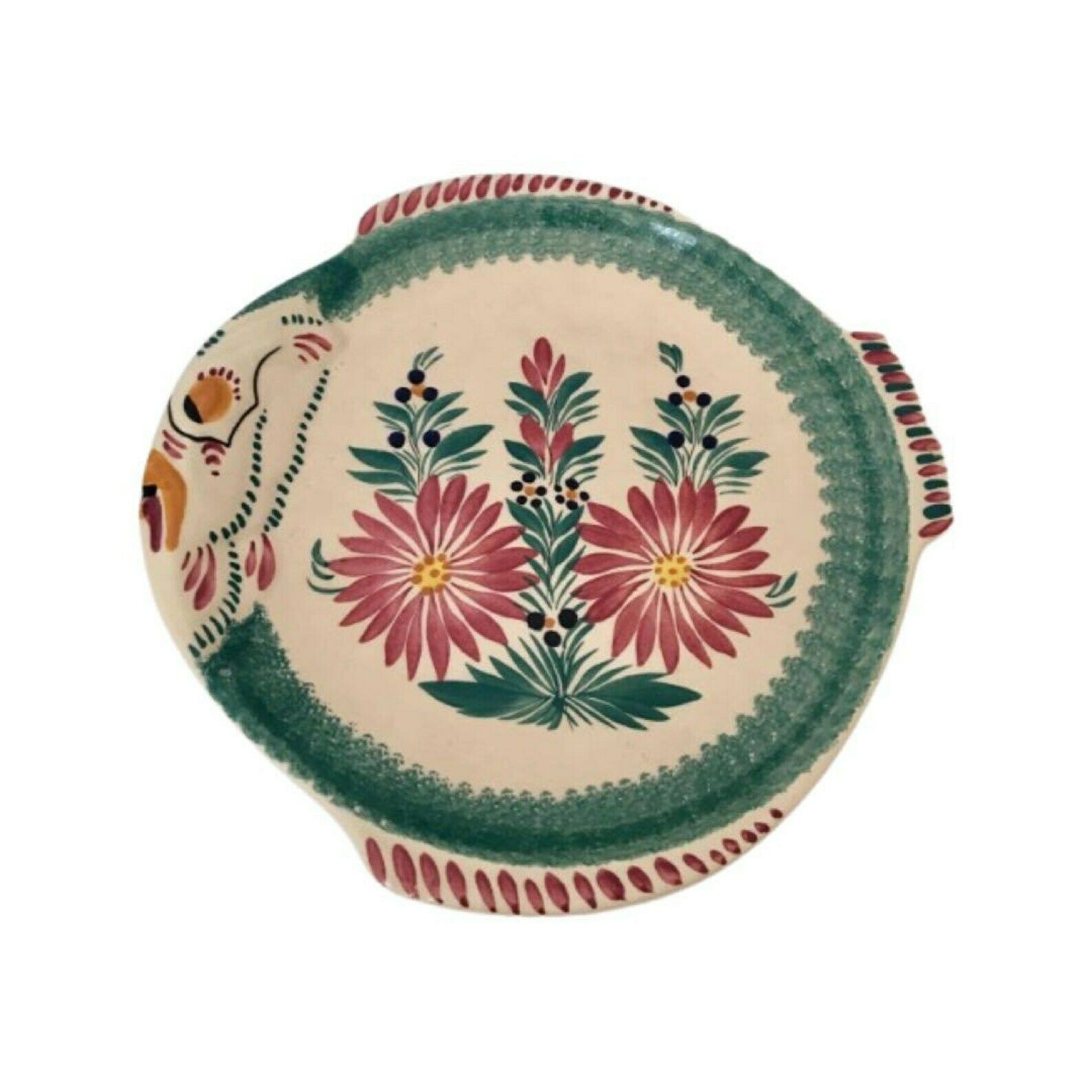 Fish Shaped Plate Signed Hb Quimper Locronan Antique French Vintage Pottery Old French Plate, Fish Plate, French China, Vintage