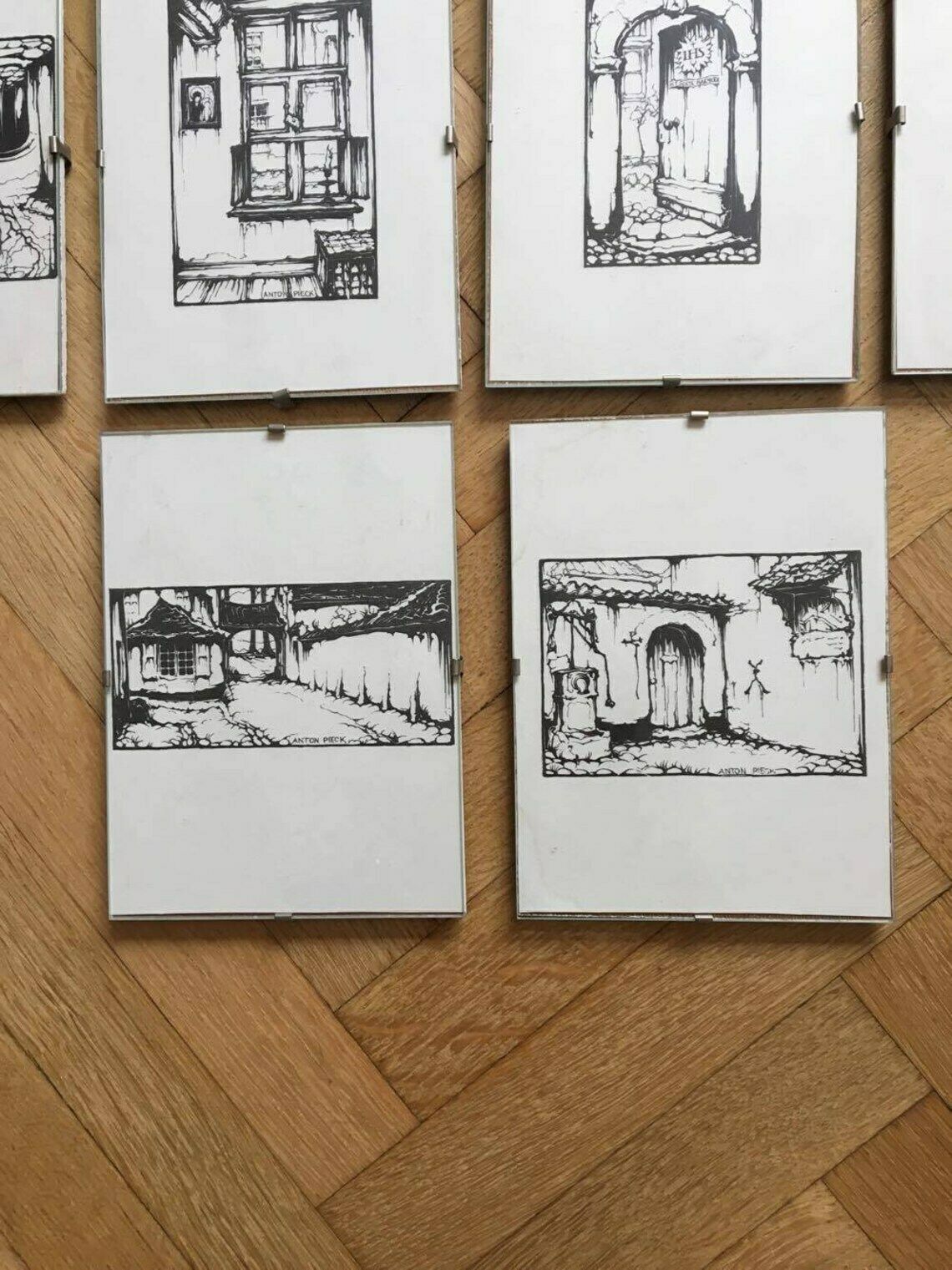 photo furniture Wall Art Vintage Anton Pieck, 10 Prints Framed Vintage Anton Pieck Framed Art Pieces,1960s Anton Pieck Holland Netherlands Prints