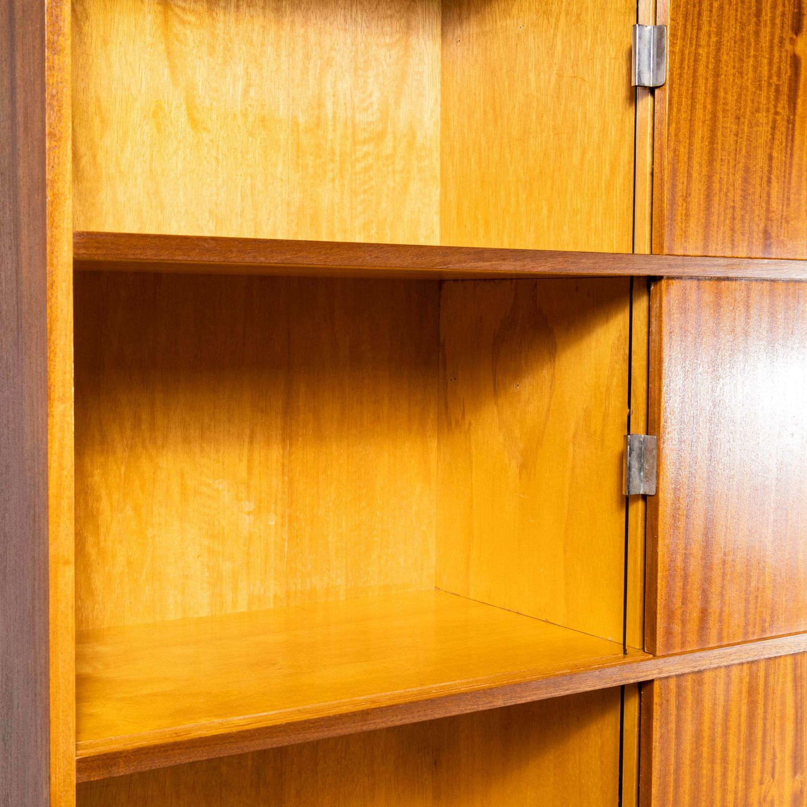 1960’s Large Mid Century Glass Fronted Shelved Cabinet photo Furniture