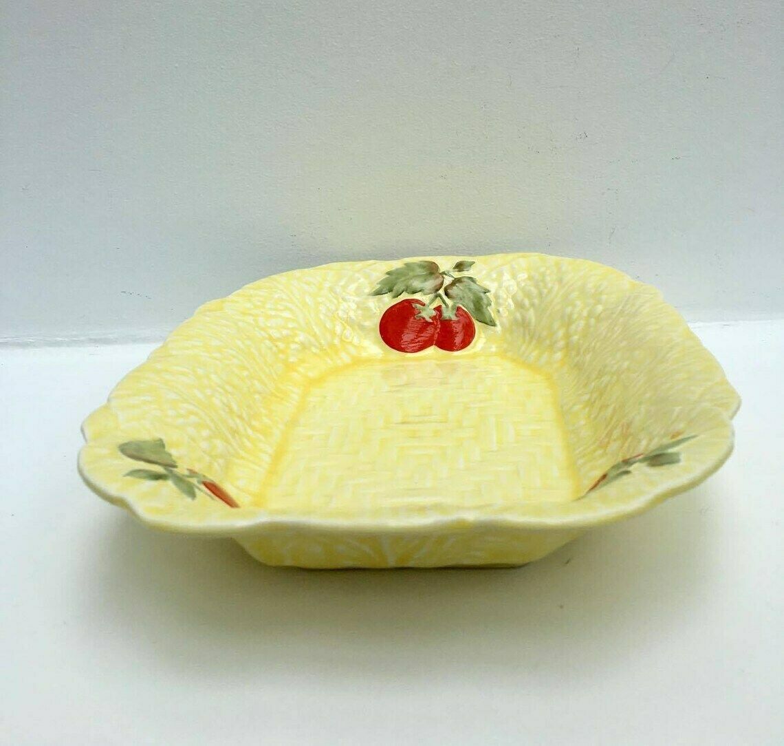 Serving Plate Vintage Crown Devon Yellow Tomato Plate, Crown Devon Garden, Dish And Plate, Crown Devon China Dishes, Art Deco ,Circa 1920s photo Home Decor