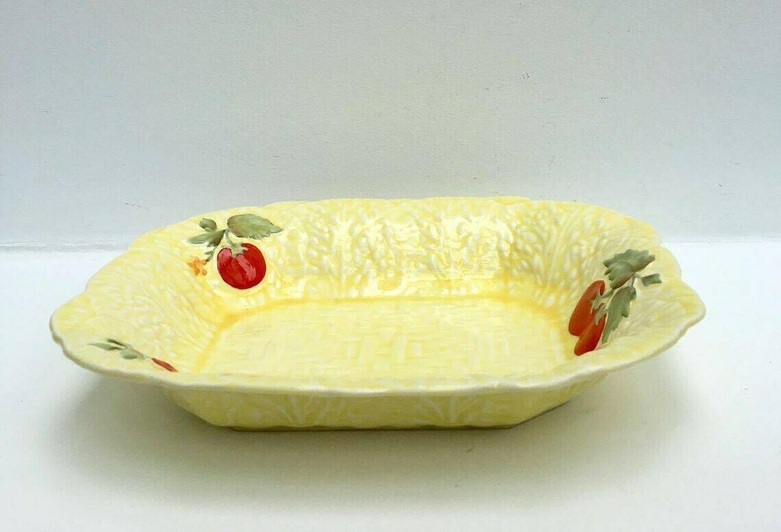 Serving Plate Vintage Crown Devon Yellow Tomato Plate, Crown Devon Garden, Dish And Plate, Crown Devon China Dishes, Art Deco ,Circa 1920s photo 158.0