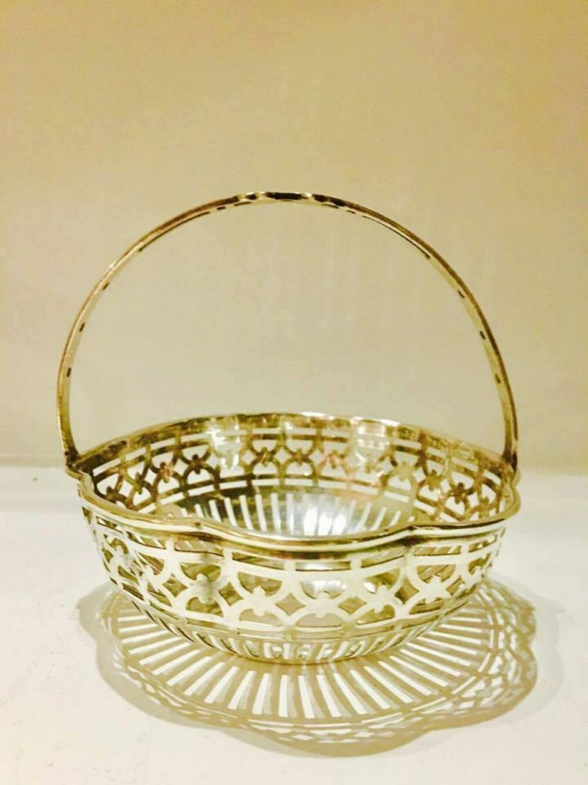 Candy Dish Silver Plated Wiskemann Praline Chocolate Basket, In Silver Metal, Openwork Candy Geometric Decorations Gift For Her, Gift Mum photo 96.0