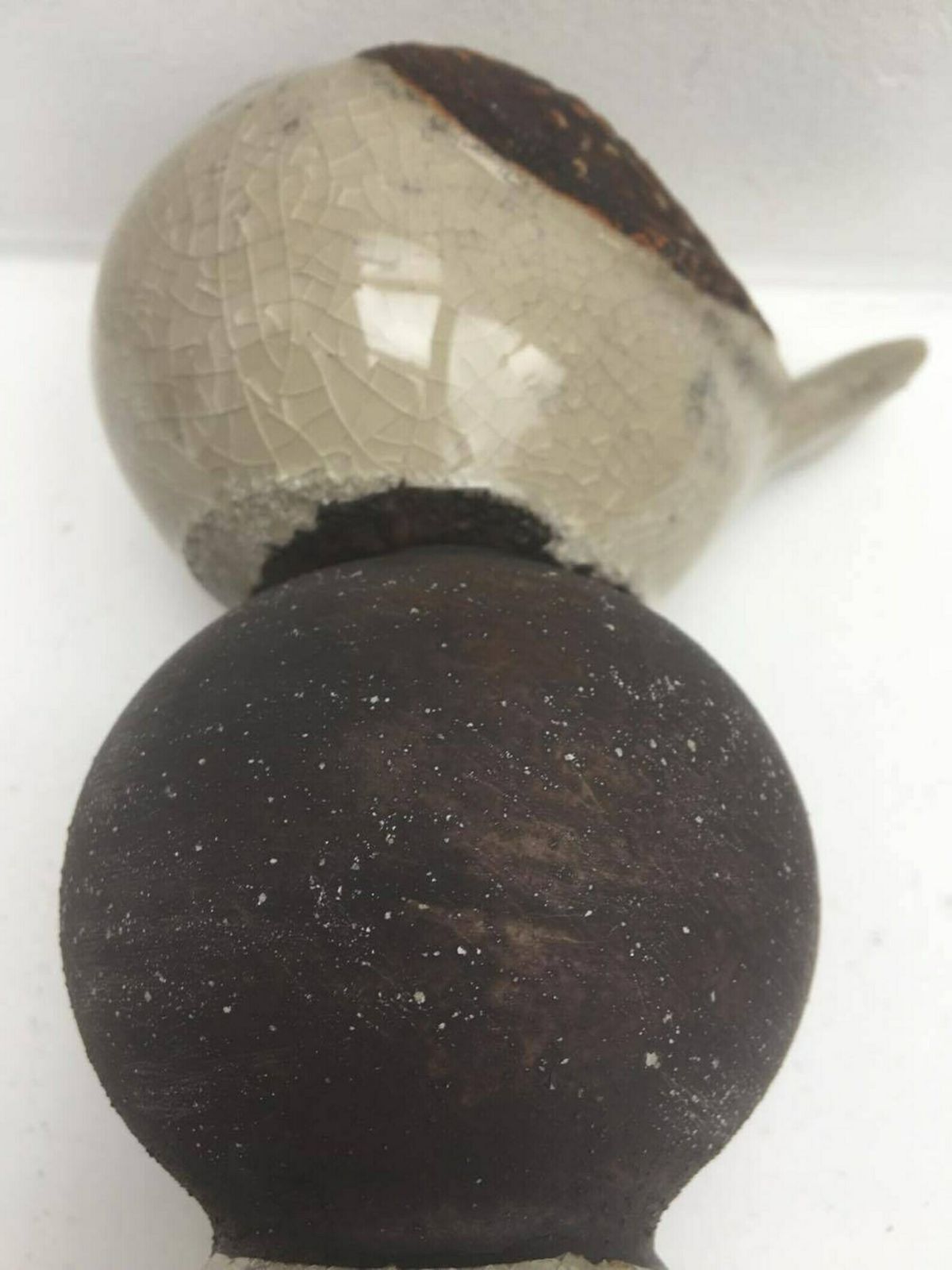 photo furniture Bird Figurine Vintage Ceramic Raku Bird On A Sphere, Thanksgiving Table, Figurine, Mid Century Hand Painted Crackle Glaze Thanksgiving Table