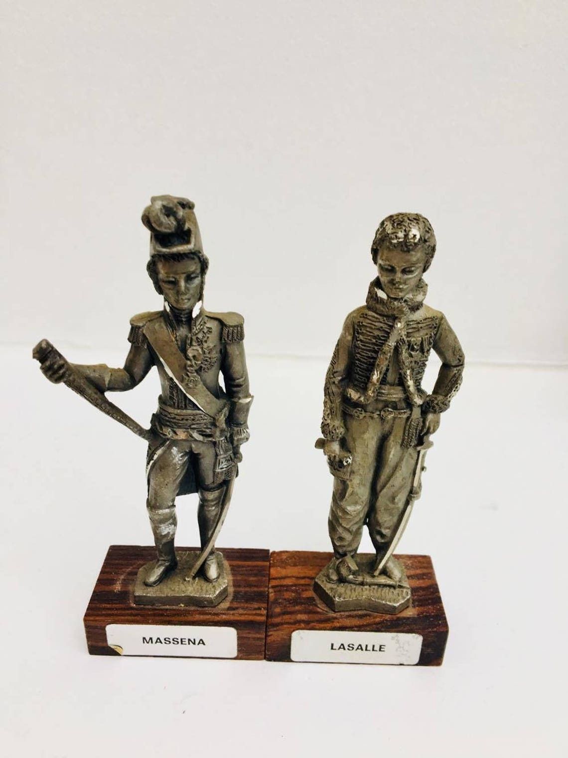 Napoleon Bonaparte Figurine Generals Collection Mid Century Figurines French Vintage Pewter Figurines Josephine Gift For Him Gift For Man photo vinterior
