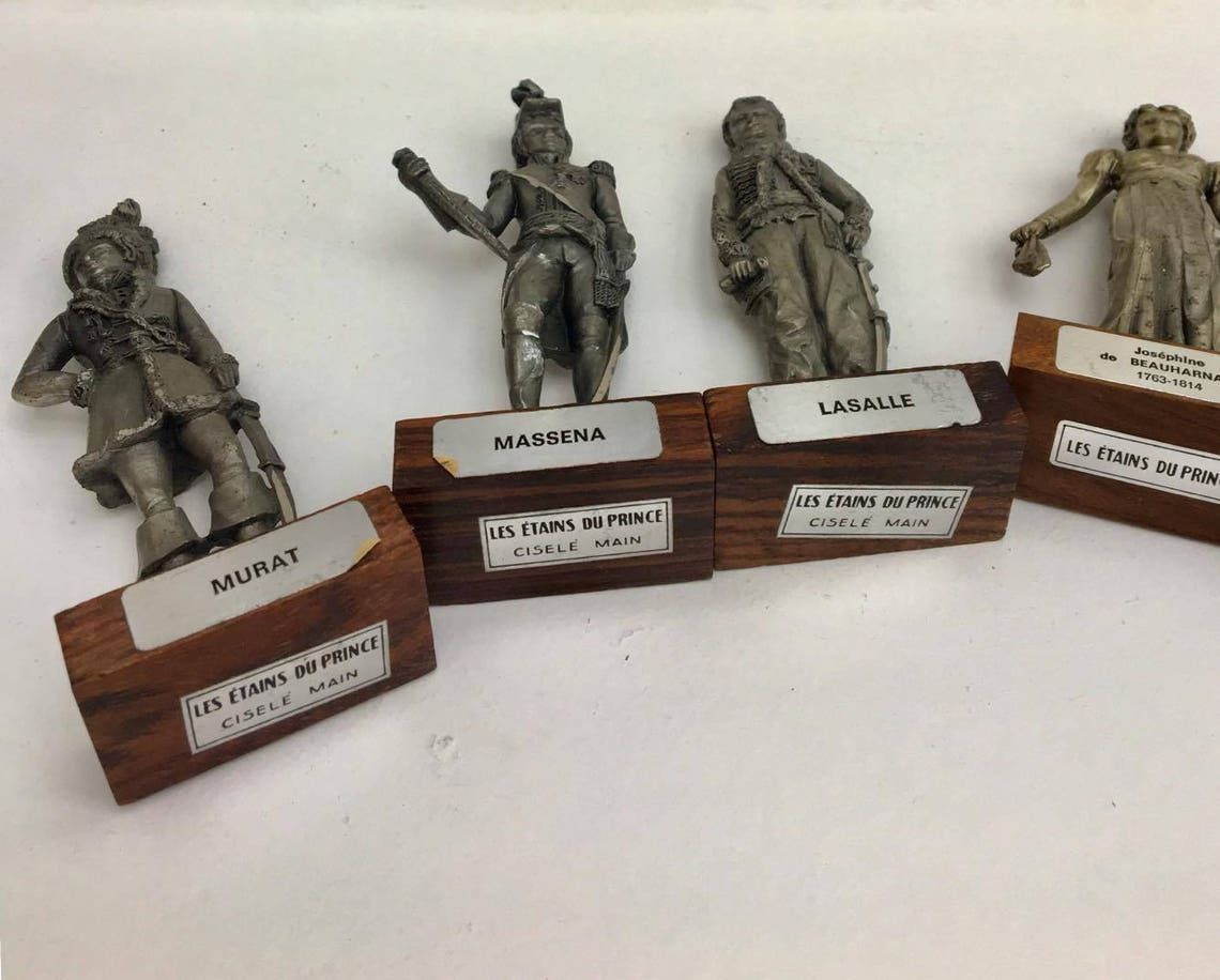 photo for sale Napoleon Bonaparte Figurine Generals Collection Mid Century Figurines French Vintage Pewter Figurines Josephine Gift For Him Gift For Man